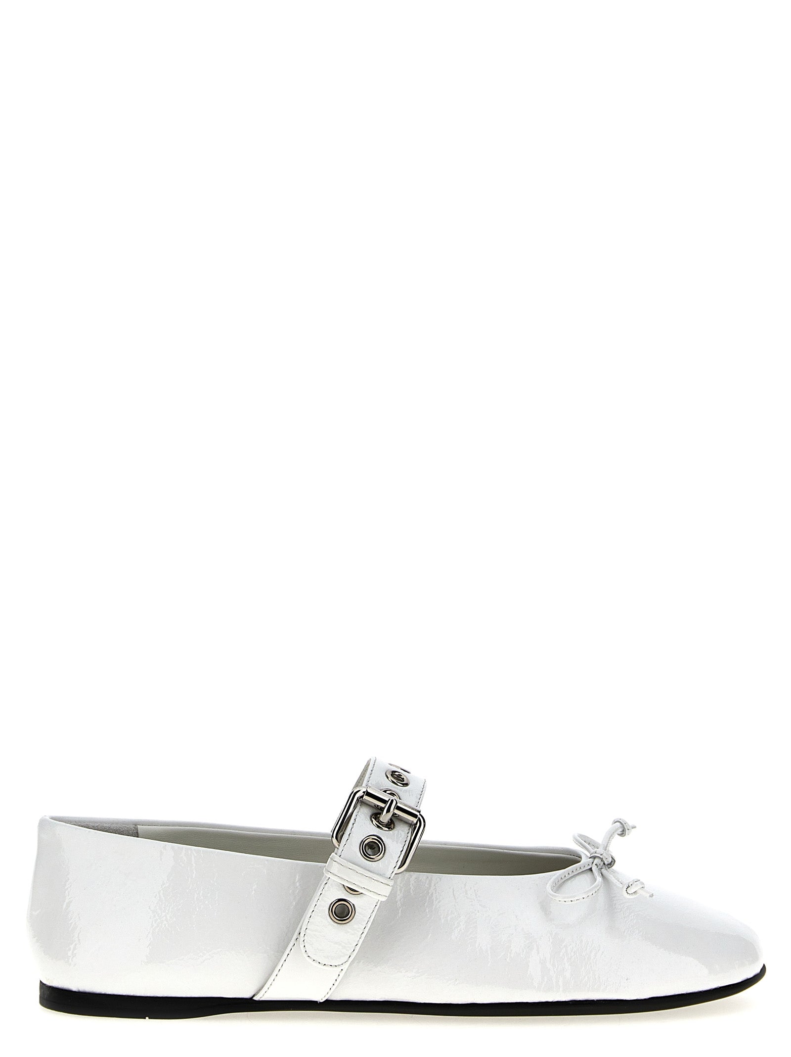 Miu Miu White Calfskin Ballet Flats