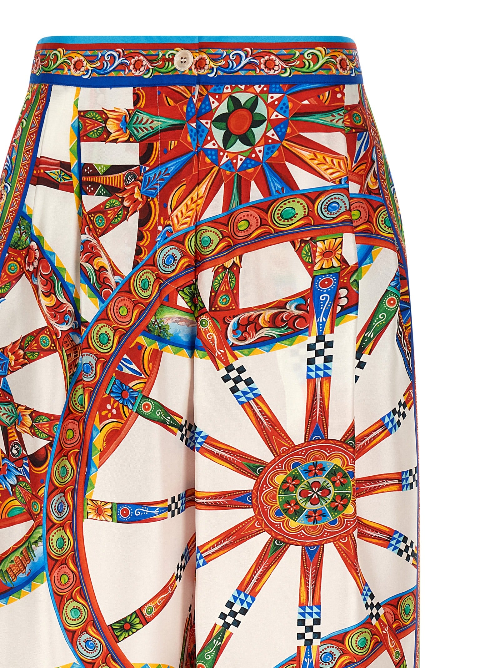 Dolce & Gabbana Multicolor Silk Casual Pants