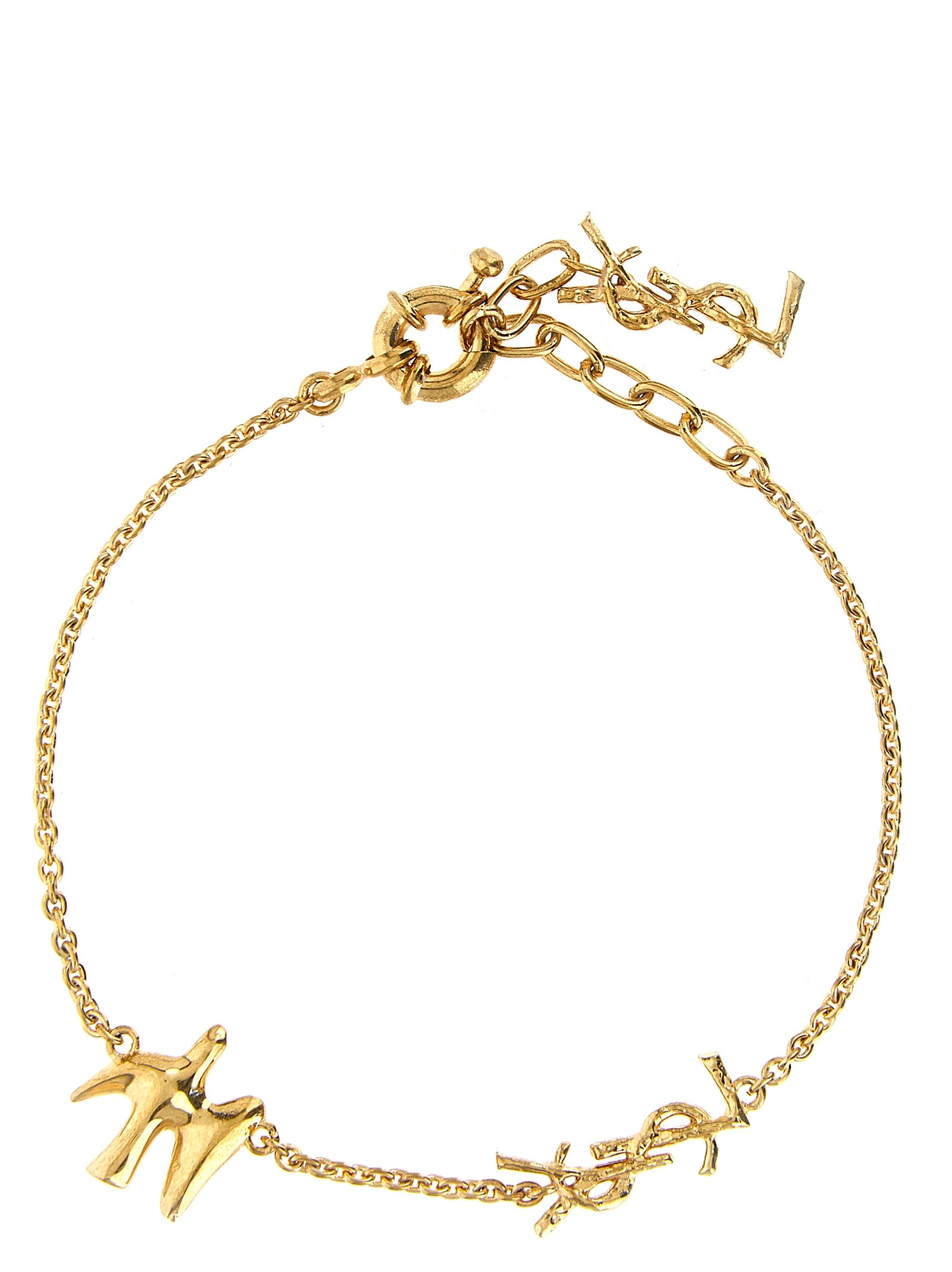 Saint Laurent Gold Brass Bracelet