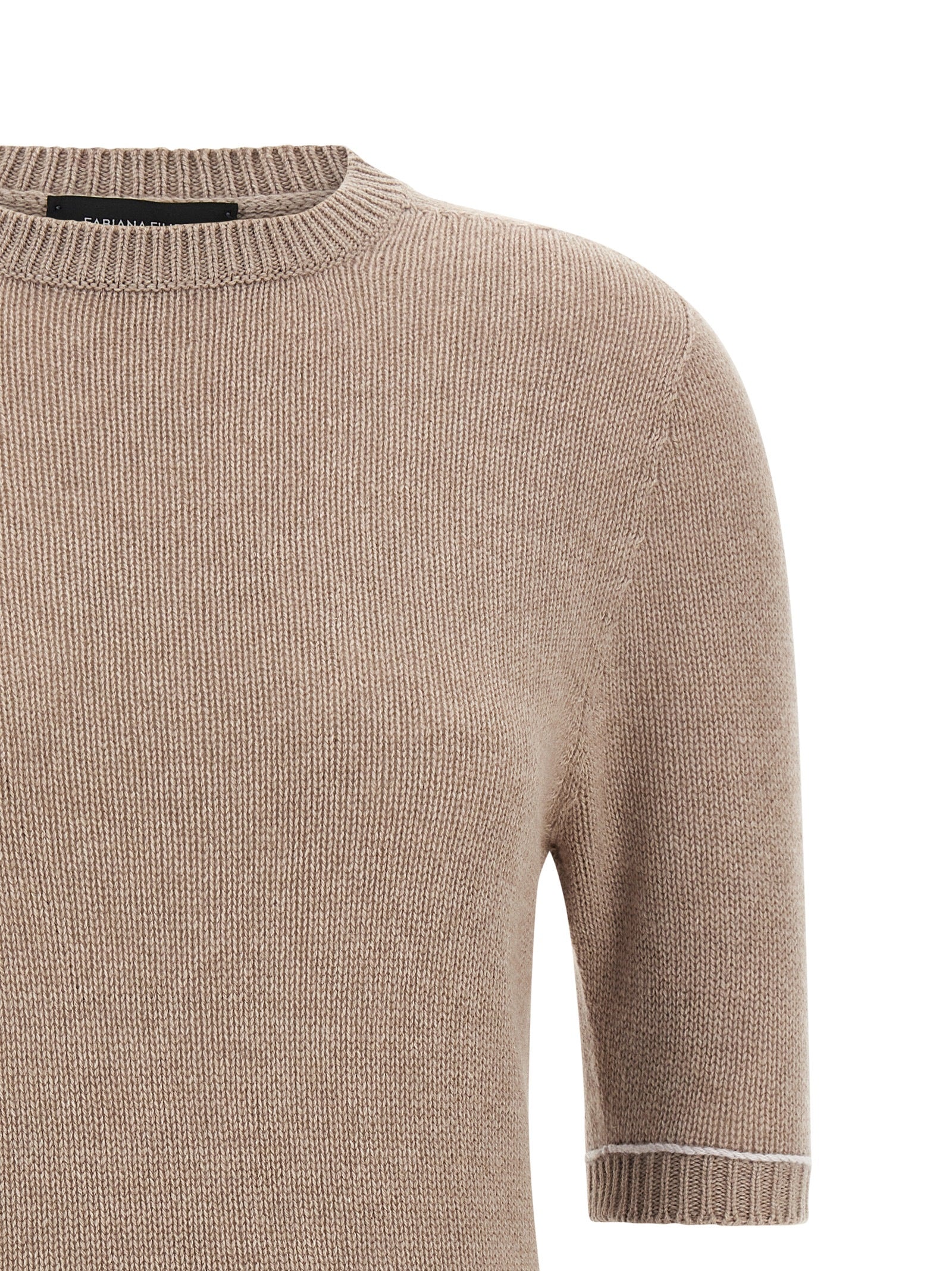 Fabiana Filippi Beige Virgin Wool Cardigan
