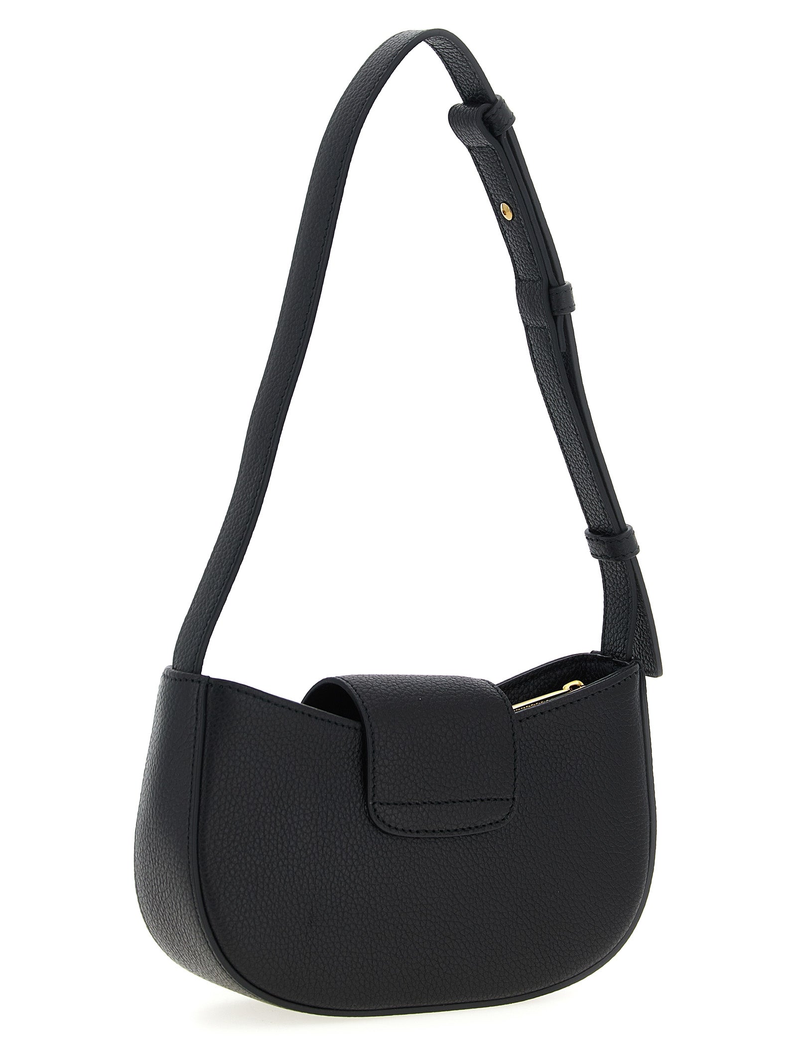 Ferragamo Black Calfskin Shoulder Bag