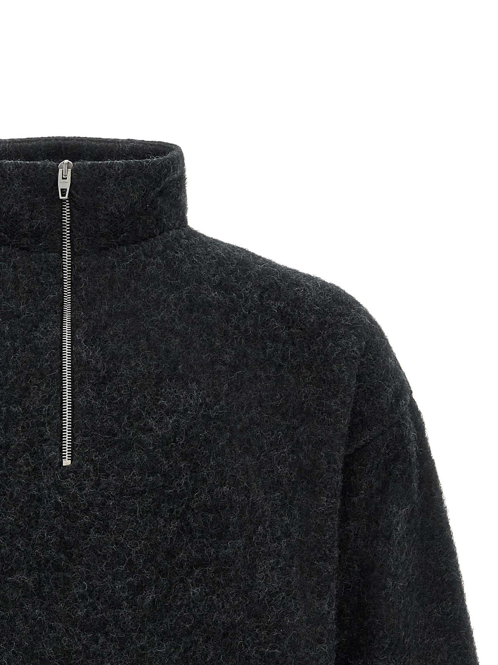 Jil Sander Gray Wool Sweatshirt