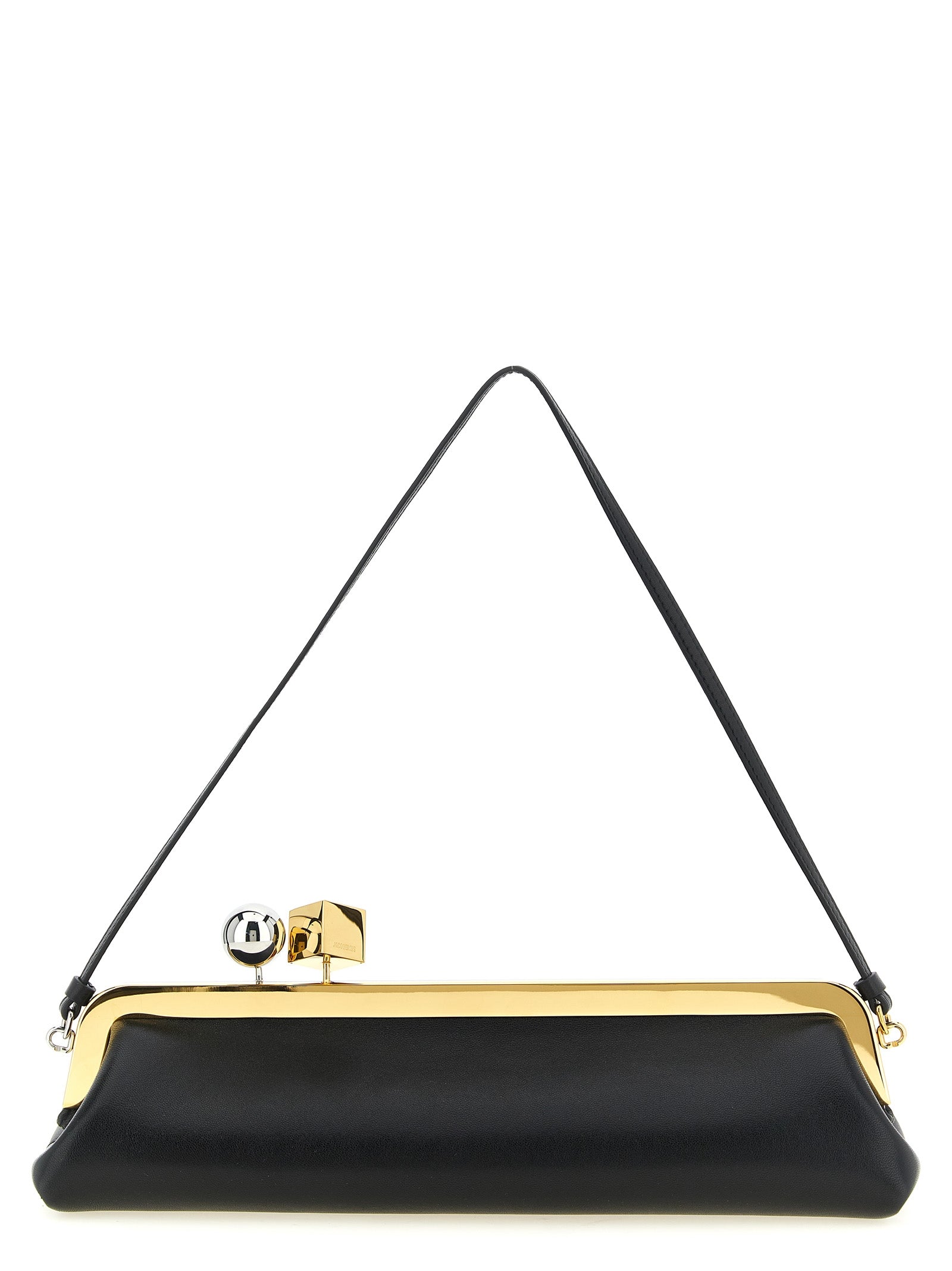 Jacquemus Black Lamb Leather Clutch Bag
