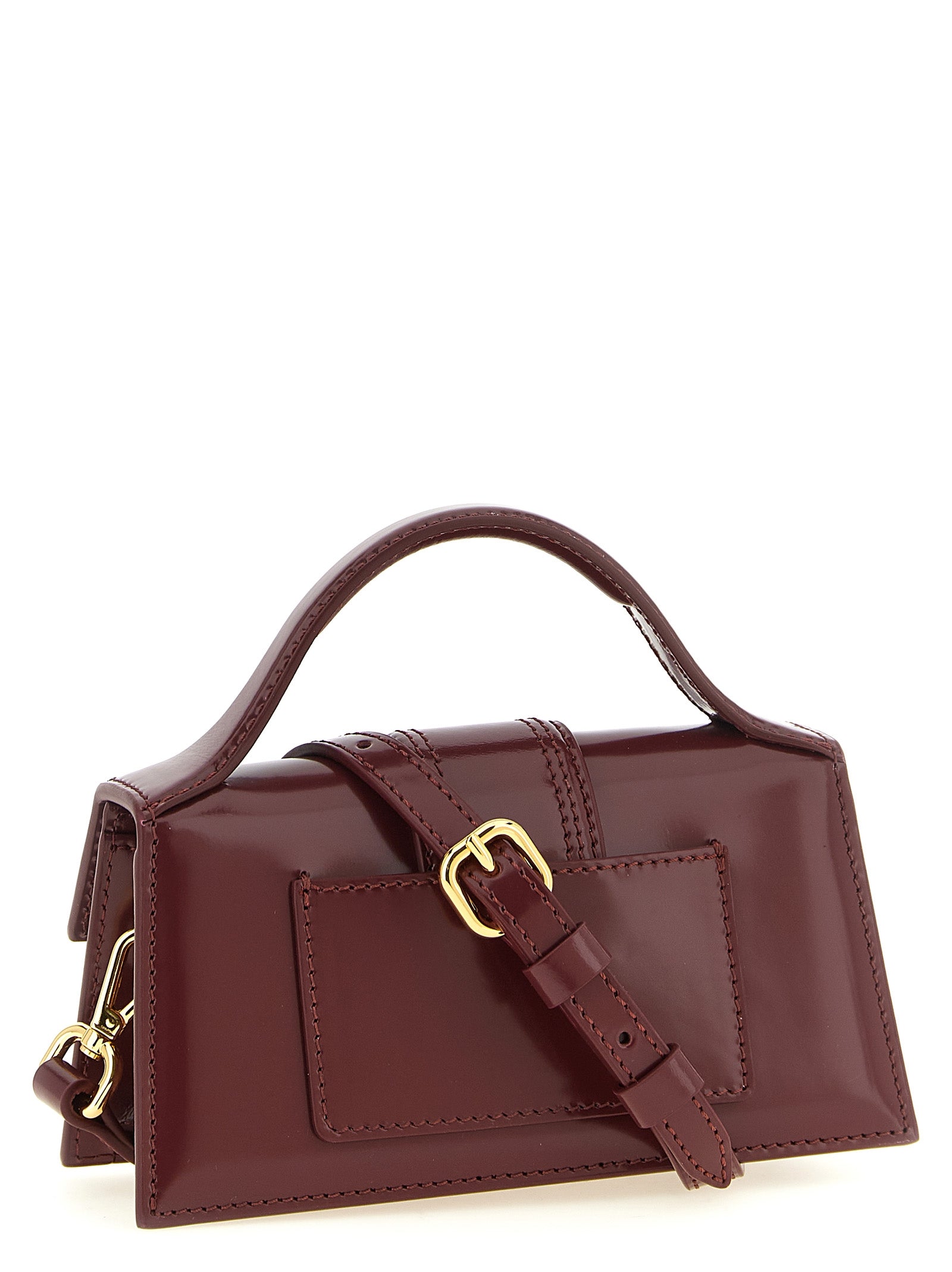 Jacquemus Bordeaux Calfskin Handbag