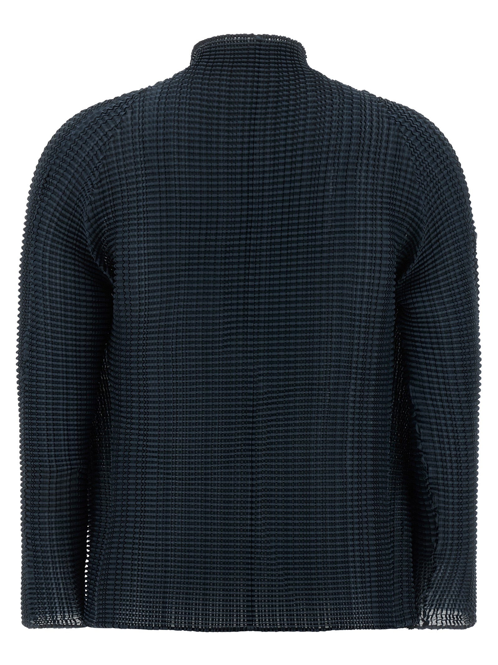Issey Miyake Blue Polyester Cardigan