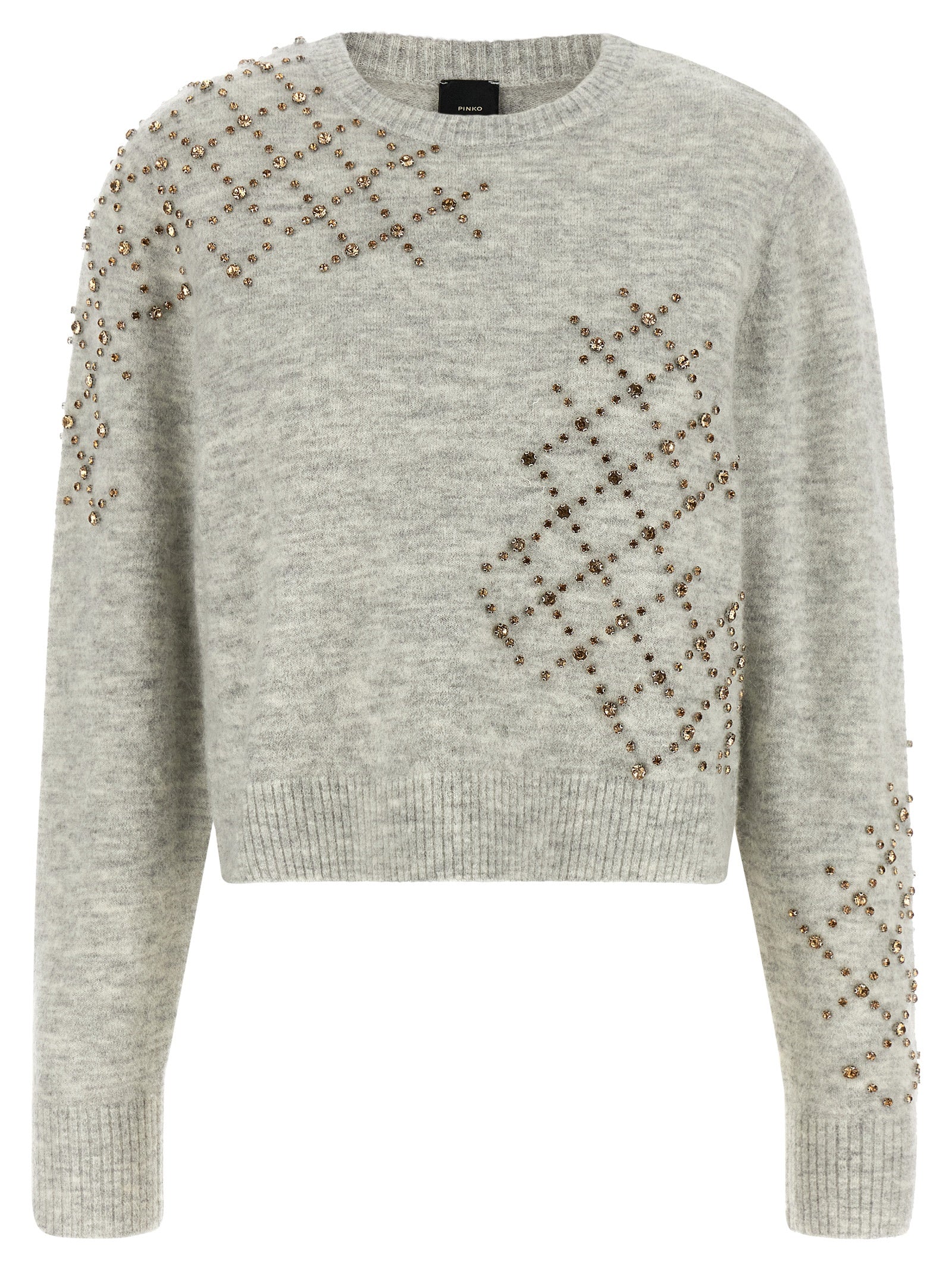 PINKO Gray Wool Cardigan