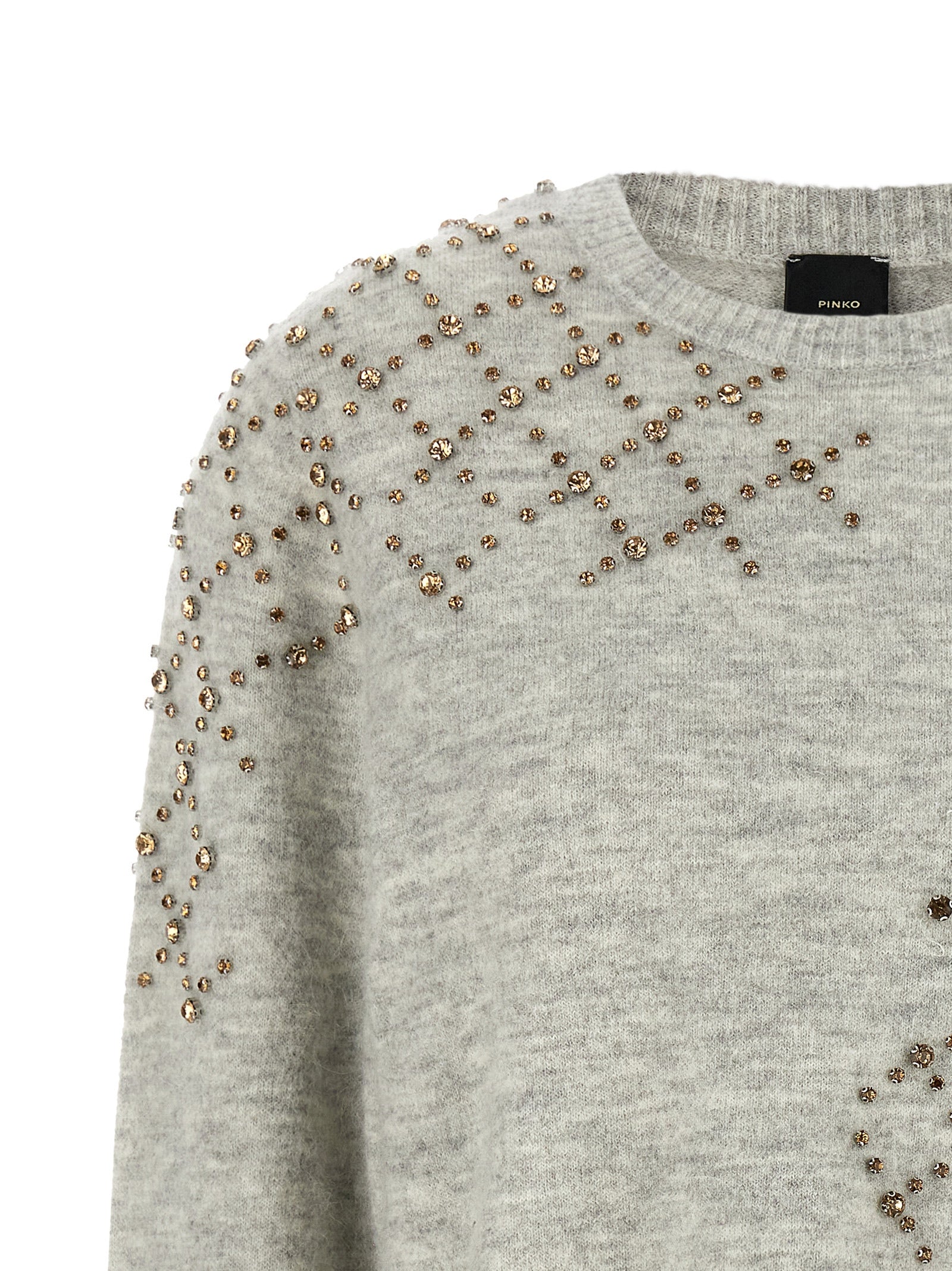 PINKO Gray Wool Cardigan