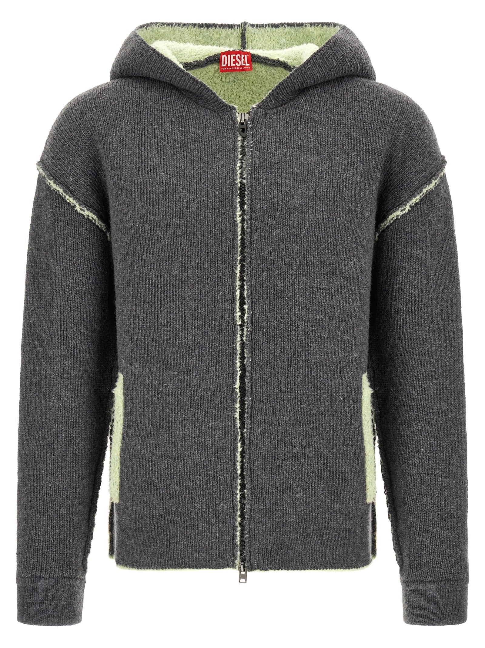 Diesel Gray Wool Sweatshirt