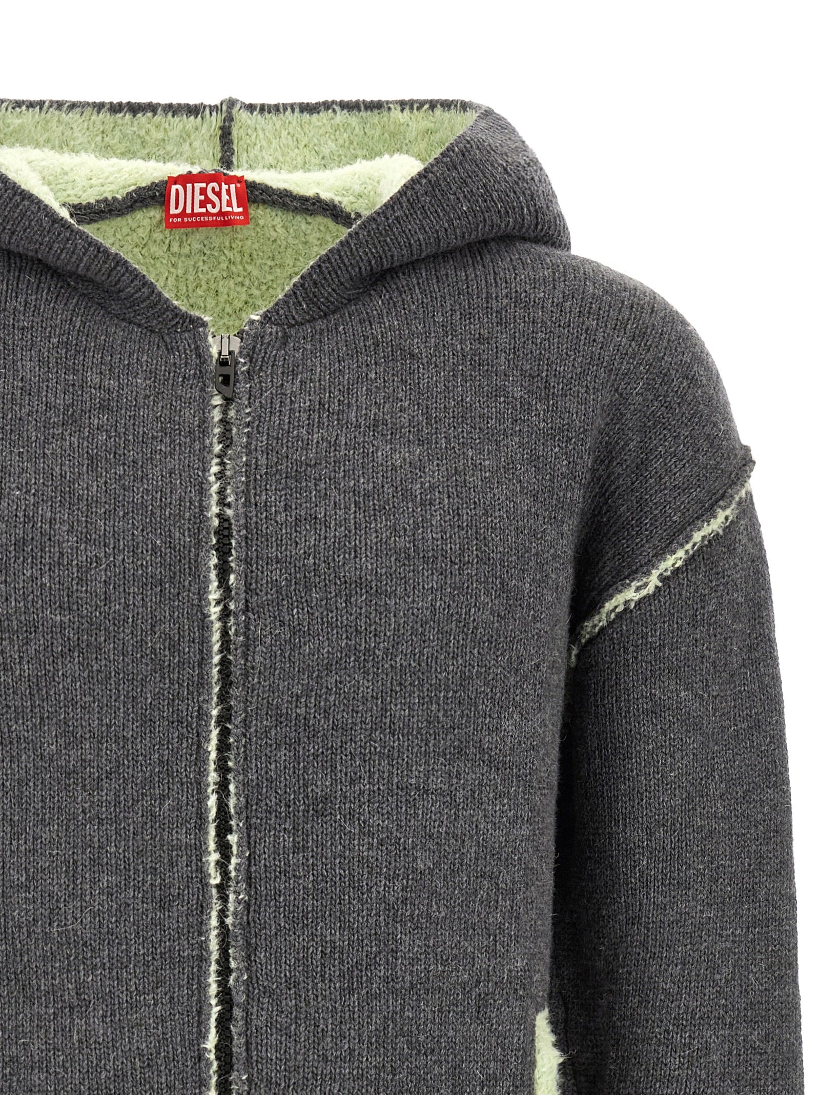 Diesel Gray Wool Sweatshirt