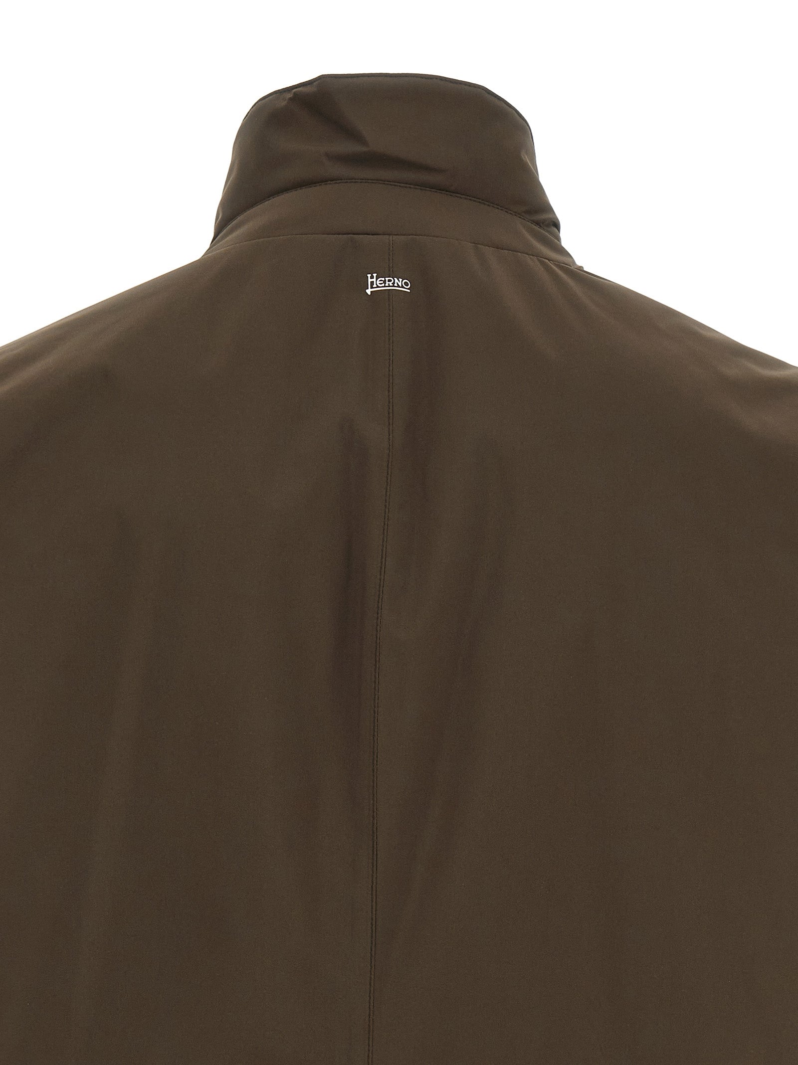 Herno Brown Polyester Full-Length Jacket