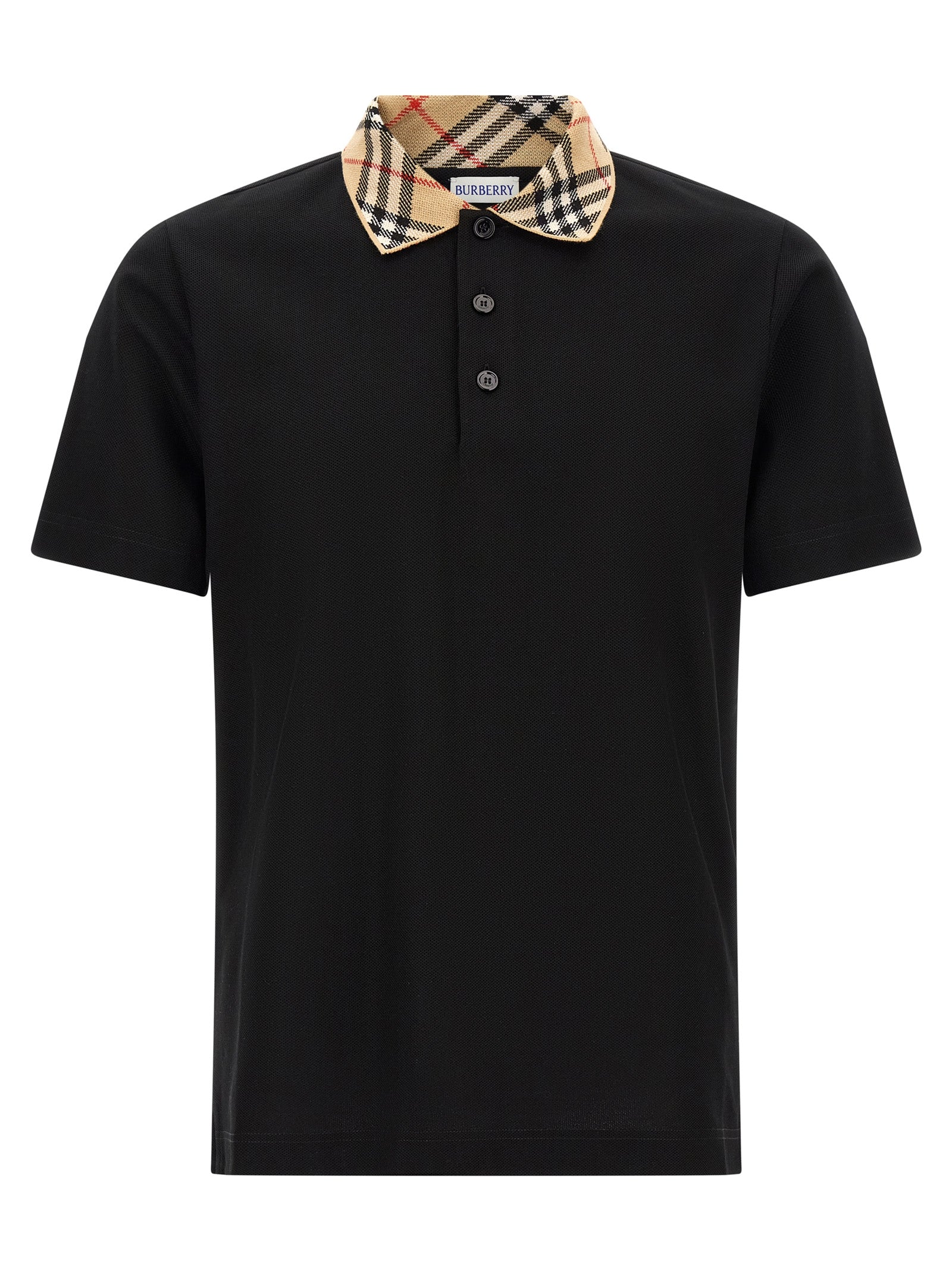 Burberry Black Cotton Polo Shirt