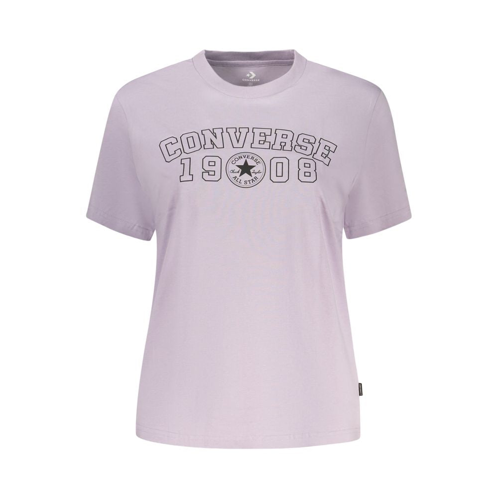 Converse Violet Cotton Women's T-Shirt