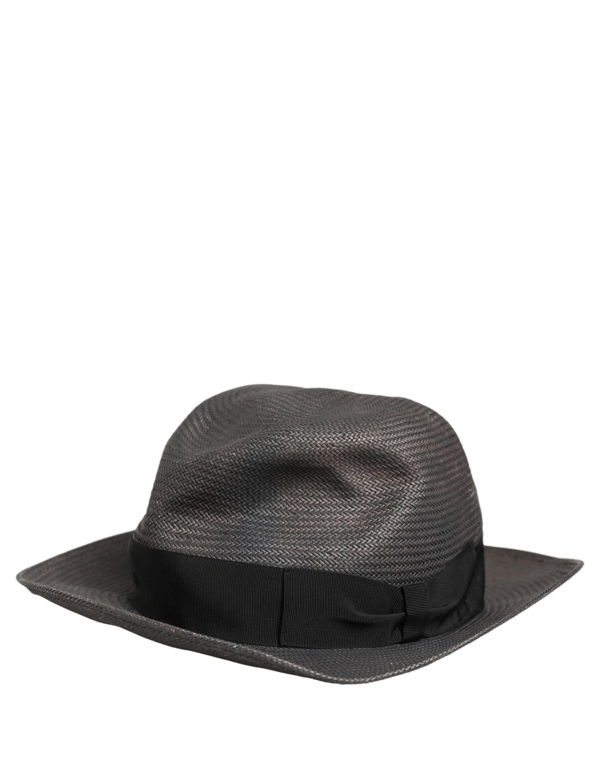 Dolce & Gabbana Men Gray Paper Woven Wide Brim Fedora Hat