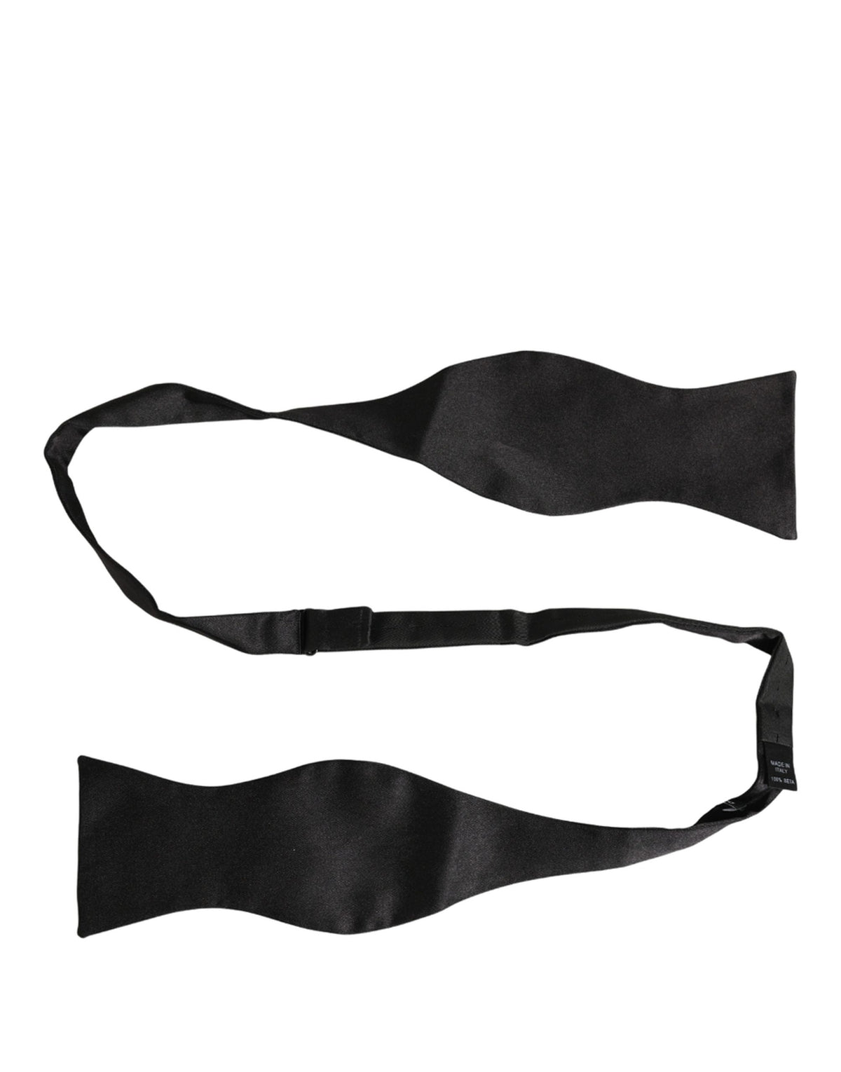 Dolce & Gabbana Men Black 100% Silk Adjustable Neck Papillon Bow Tie