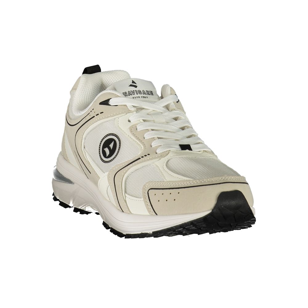 Navigare White Polyurethane Men's Sneaker