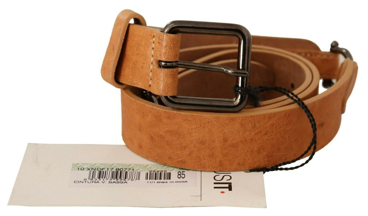 Costume National Light Brown Buckle Waist Belt