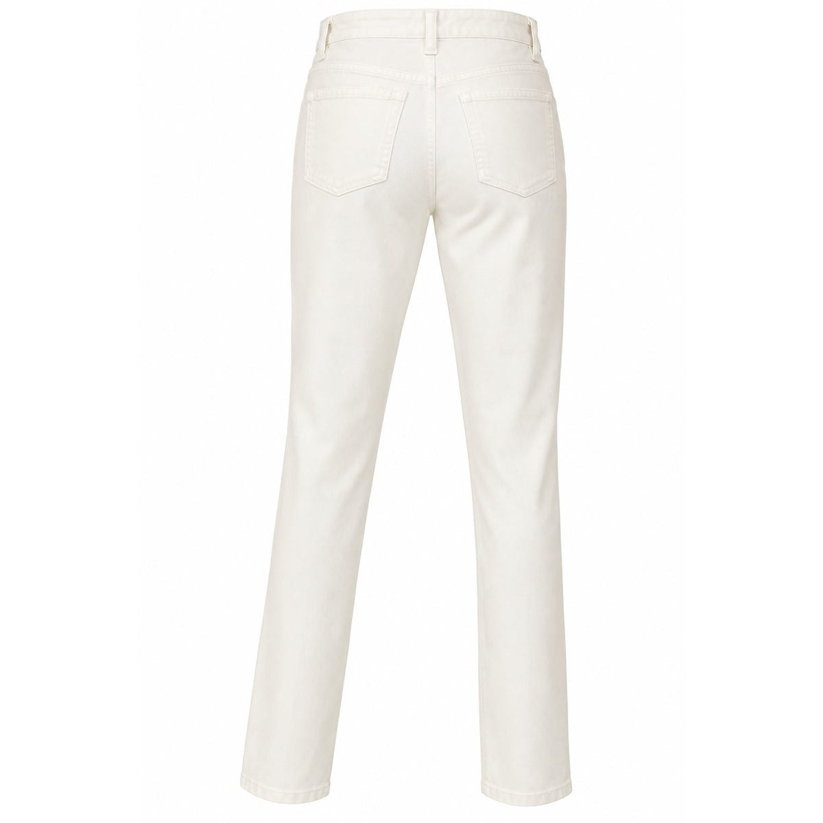 Peserico White High Waisted Slim Fit Ankle Pants