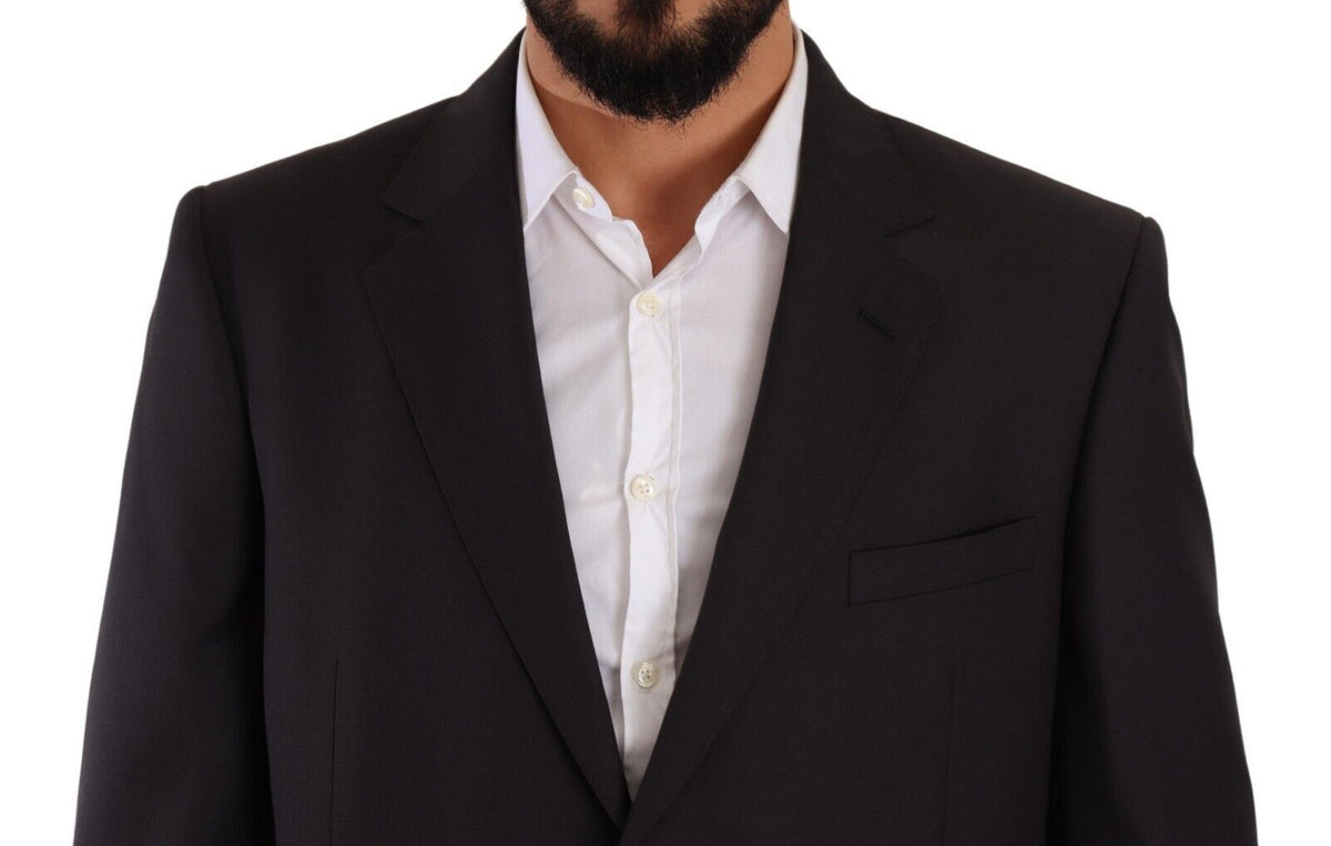 Domenico Tagliente Gray Polyester Single Breasted Formal Suit