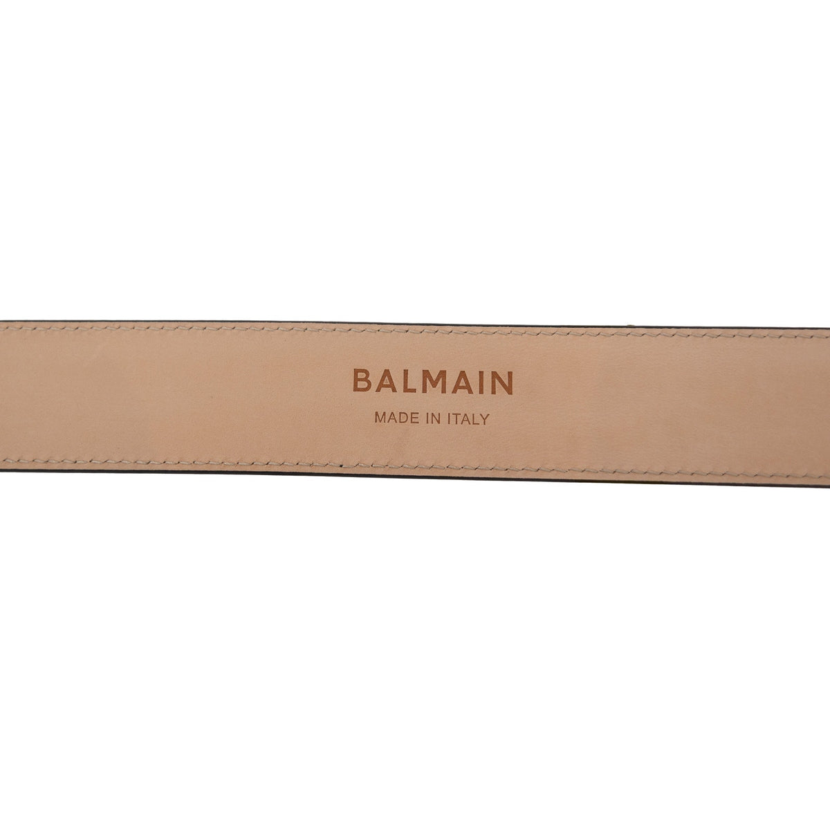 Balmain Black Leather B Buckle Belt
