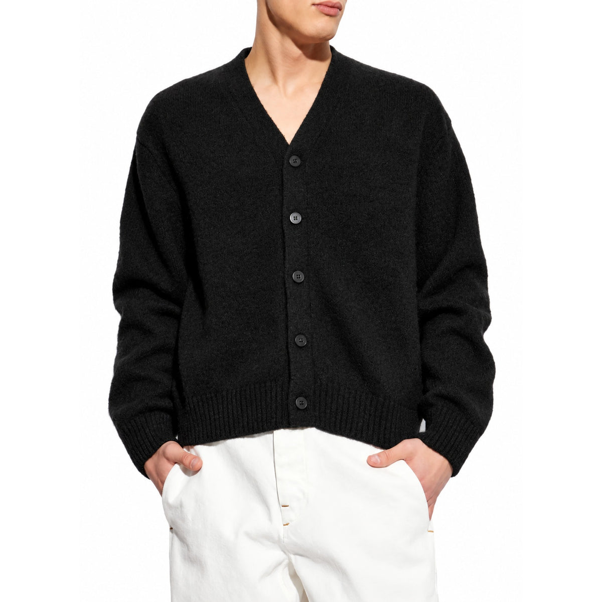 Jacquemus Black V Neck Button Signature Cardigan