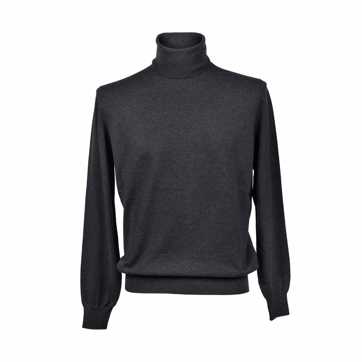 BRUNELLO CUCINELLI MEN'S CHARCOAL TURTLENECK SWEATER