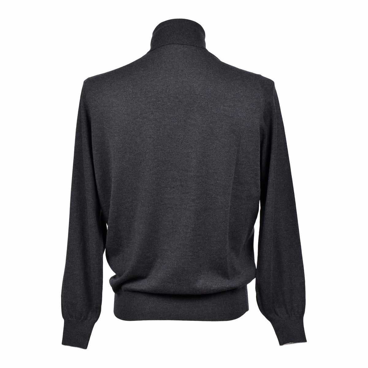 BRUNELLO CUCINELLI MEN'S CHARCOAL TURTLENECK SWEATER