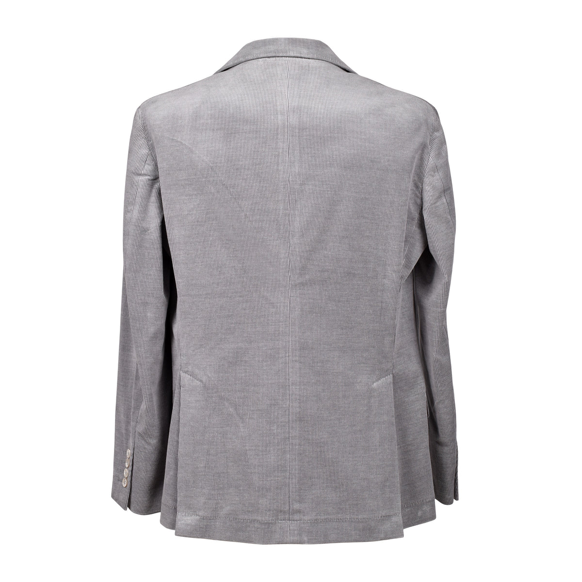 BRUNELLO CUCINELLI MEN'S GRAY WOOL BLEND CORDUROY TWO BUTTON BLAZER