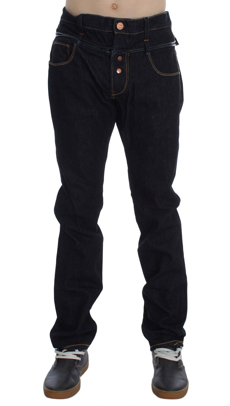 Acht Blue Cotton Regular Straight Fit Jeans