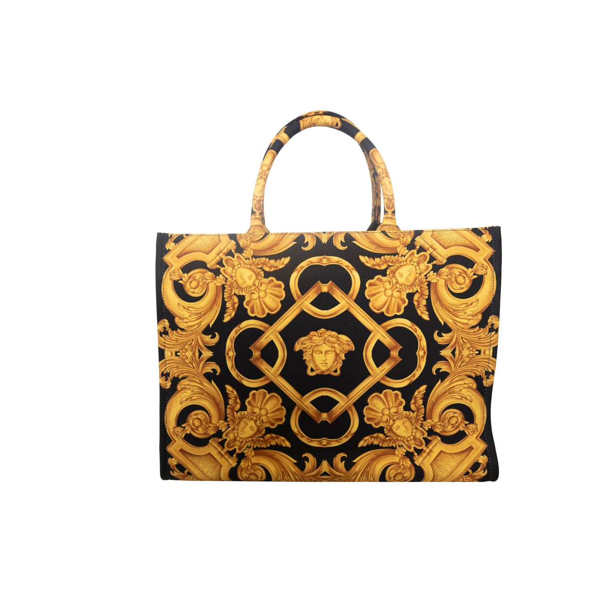 Versace Black Medusa Barocco Tote Bag