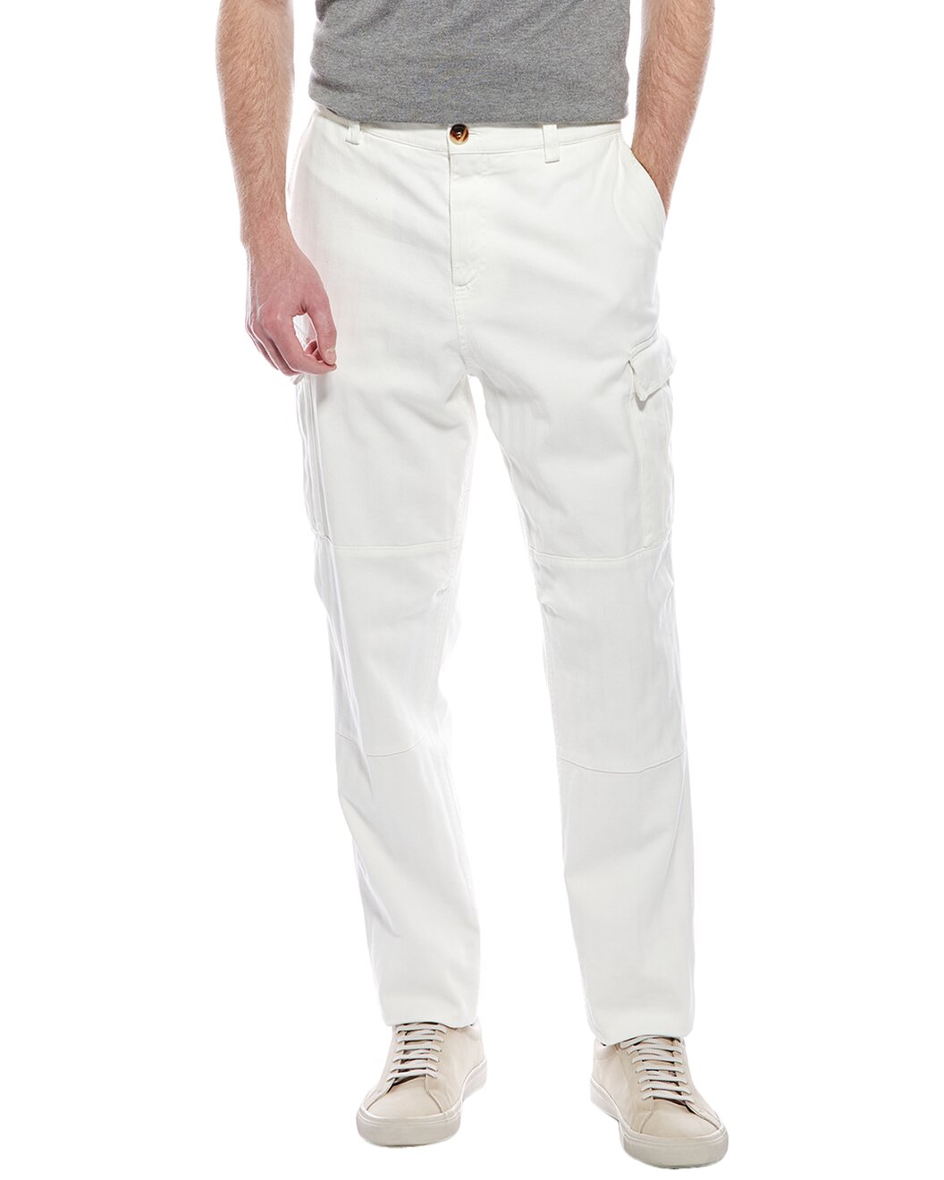BRUNELLO CUCINELLI MEN'S SNOW COTTON CARGO PANTS