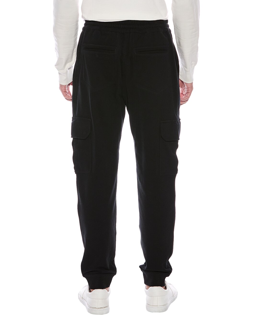 BRUNELLO CUCINELLI MEN'S BLACK CARGO DRAWSTRING TROUSERS