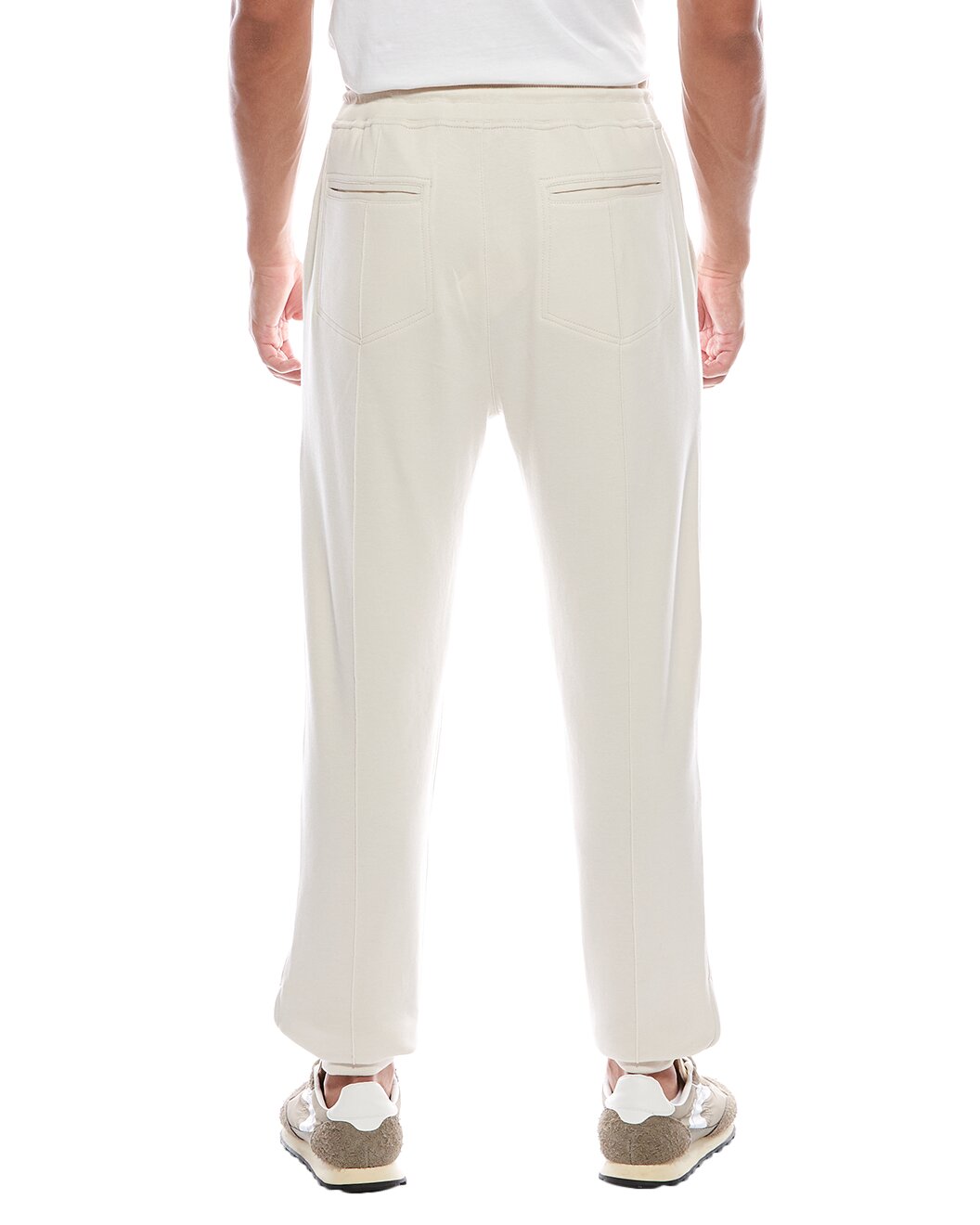 BRUNELLO CUCINELLI MEN'S CREAM RELAXED SWEATPANTS