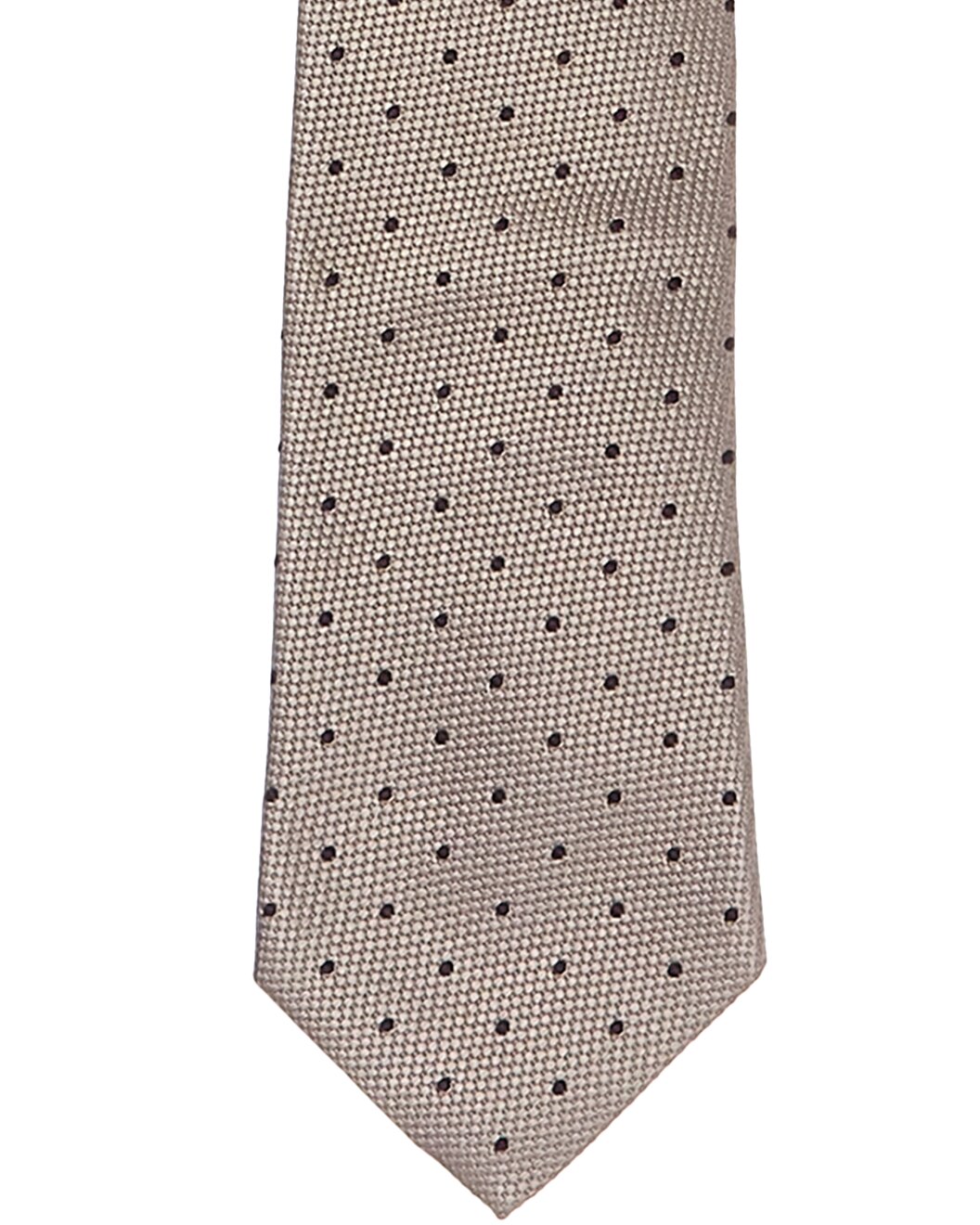 BRUNELLO CUCINELLI MEN'S BEIGE DOTTED WOVEN TIE