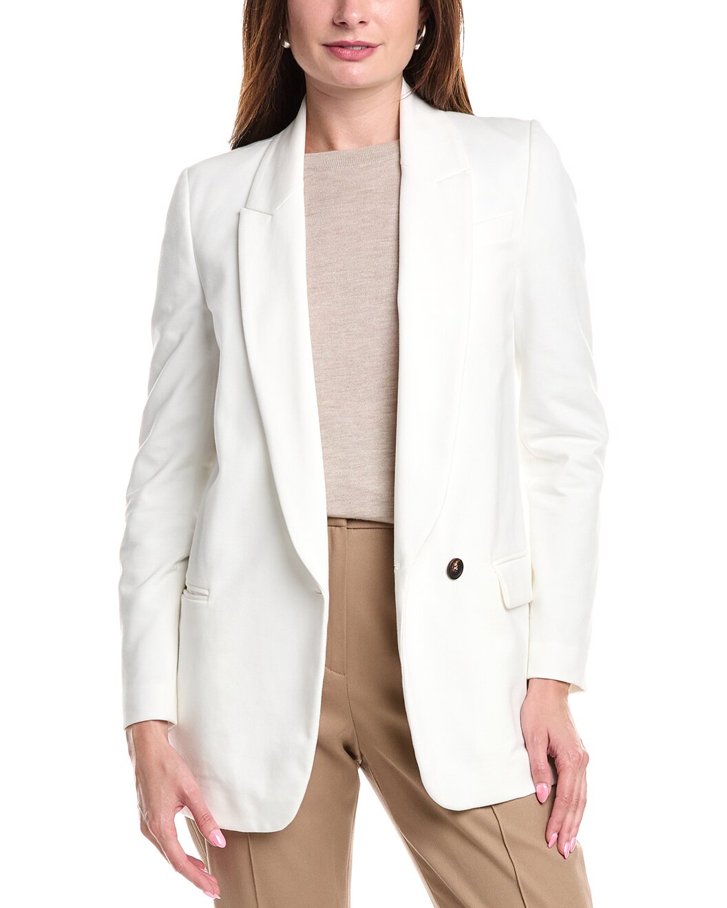 BRUNELLO CUCINELLI WOMEN'S OFF WHITE TAILORED BLAZER