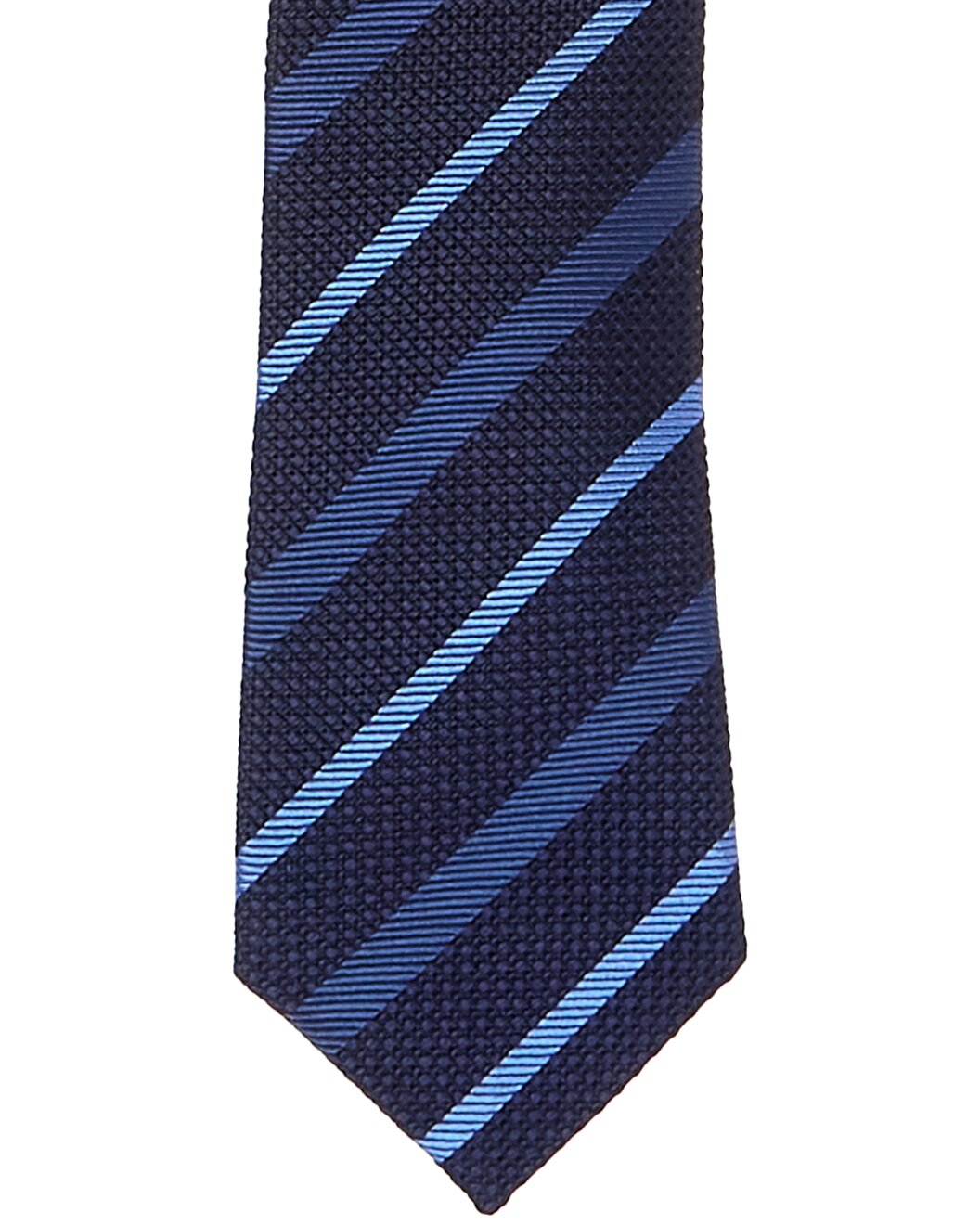 BRUNELLO CUCINELLI MEN'S NAVY STRIPED SILK TIE