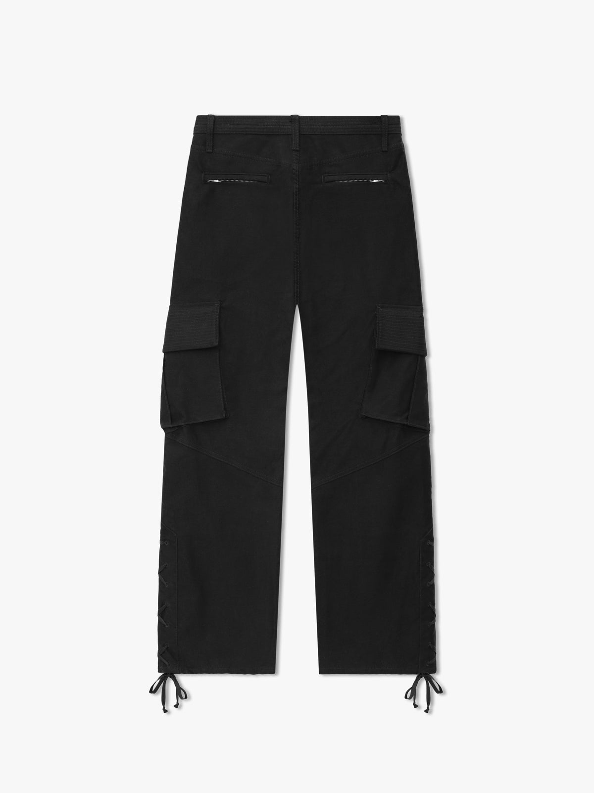 RHUDE MEN'S BLACK HEMP SILK CARGO TROUSERS