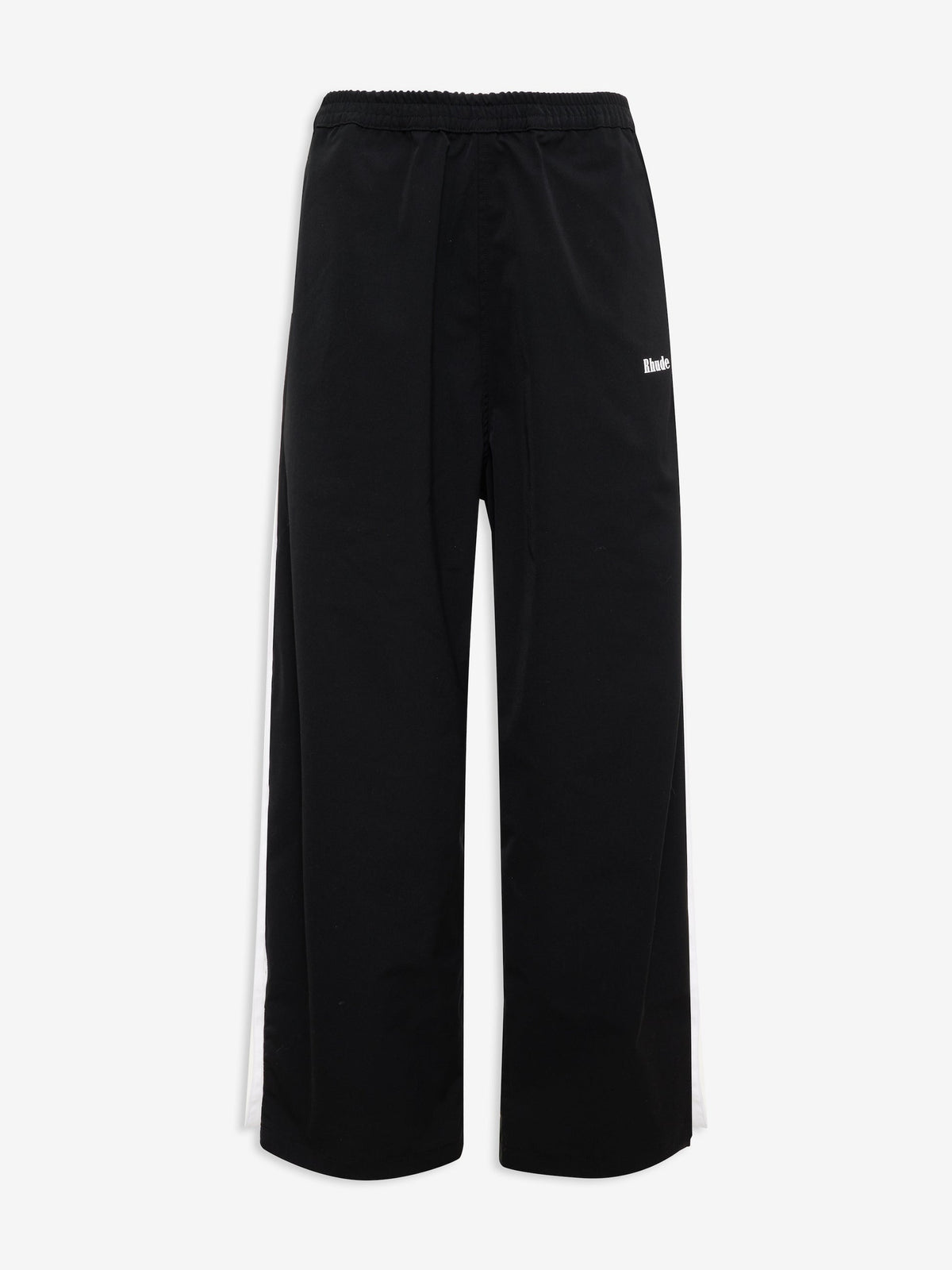 RHUDE WOMEN'S BLACK WHITE TRACK TROUSERS