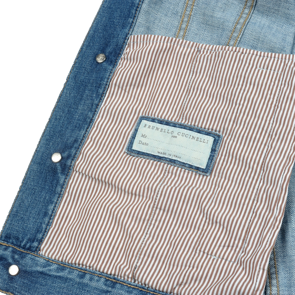 BRUNELLO CUCINELLI MEN'S LIGHT DENIM JACKET