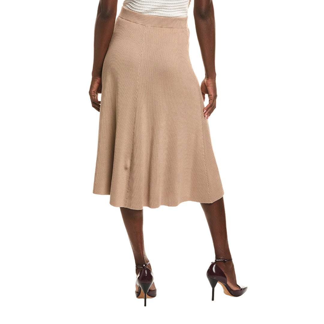 BRUNELLO CUCINELLI WOMEN'S CASUAL RIBBED COTTON A-LINE SKIRT