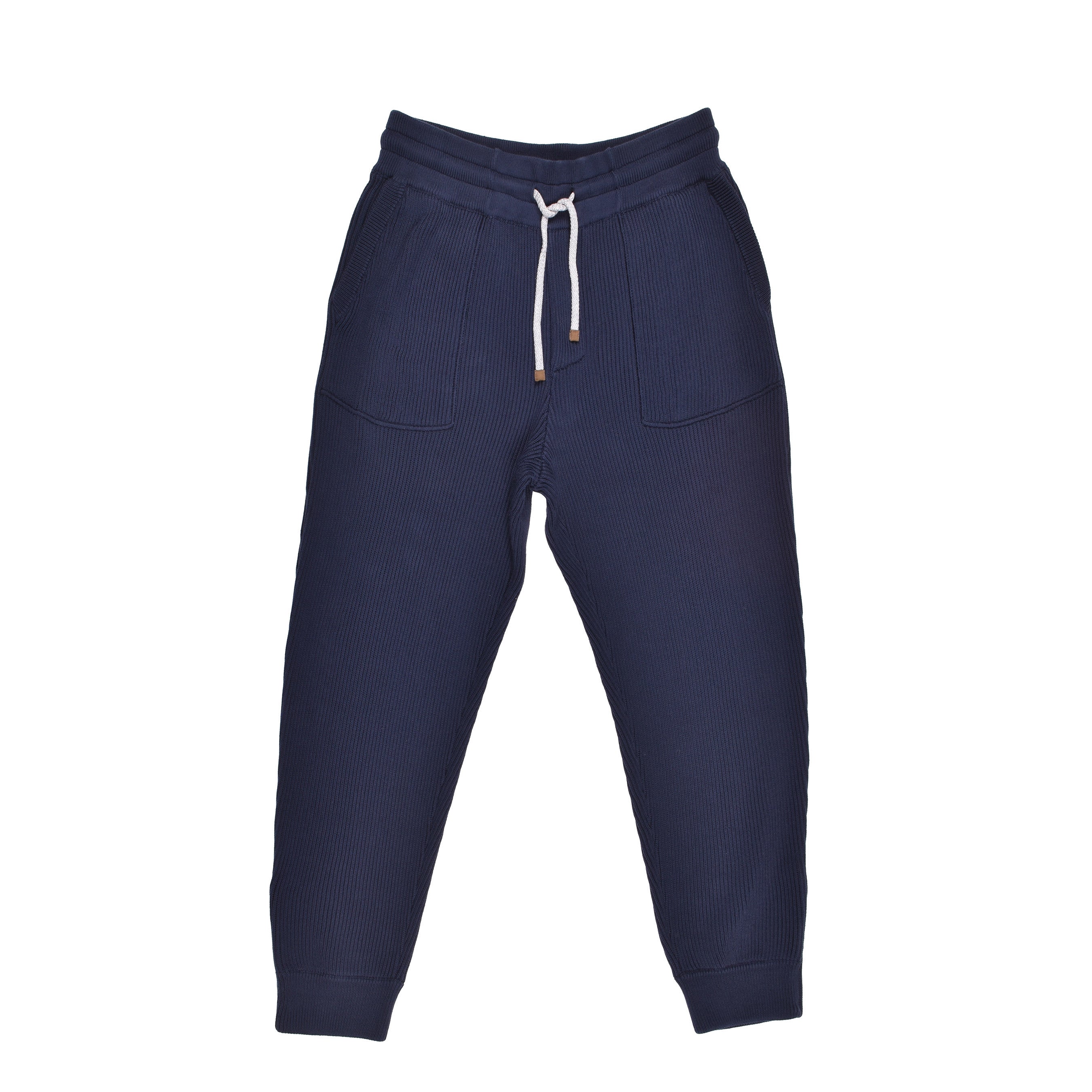 BRUNELLO CUCINELLI MEN'S 100% COTTON RIBBED KNIT ATHLETHIC FASHION SWEATPANTS