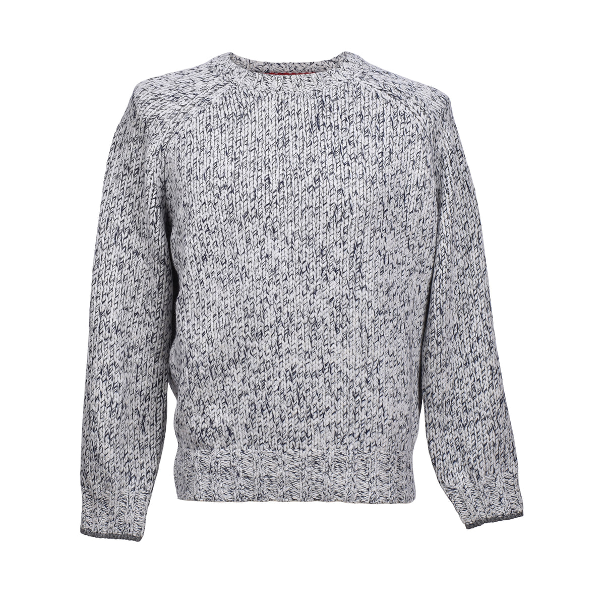 BRUNELLO CUCINELLI MEN'S GRAY WOOL SILK SWEATER