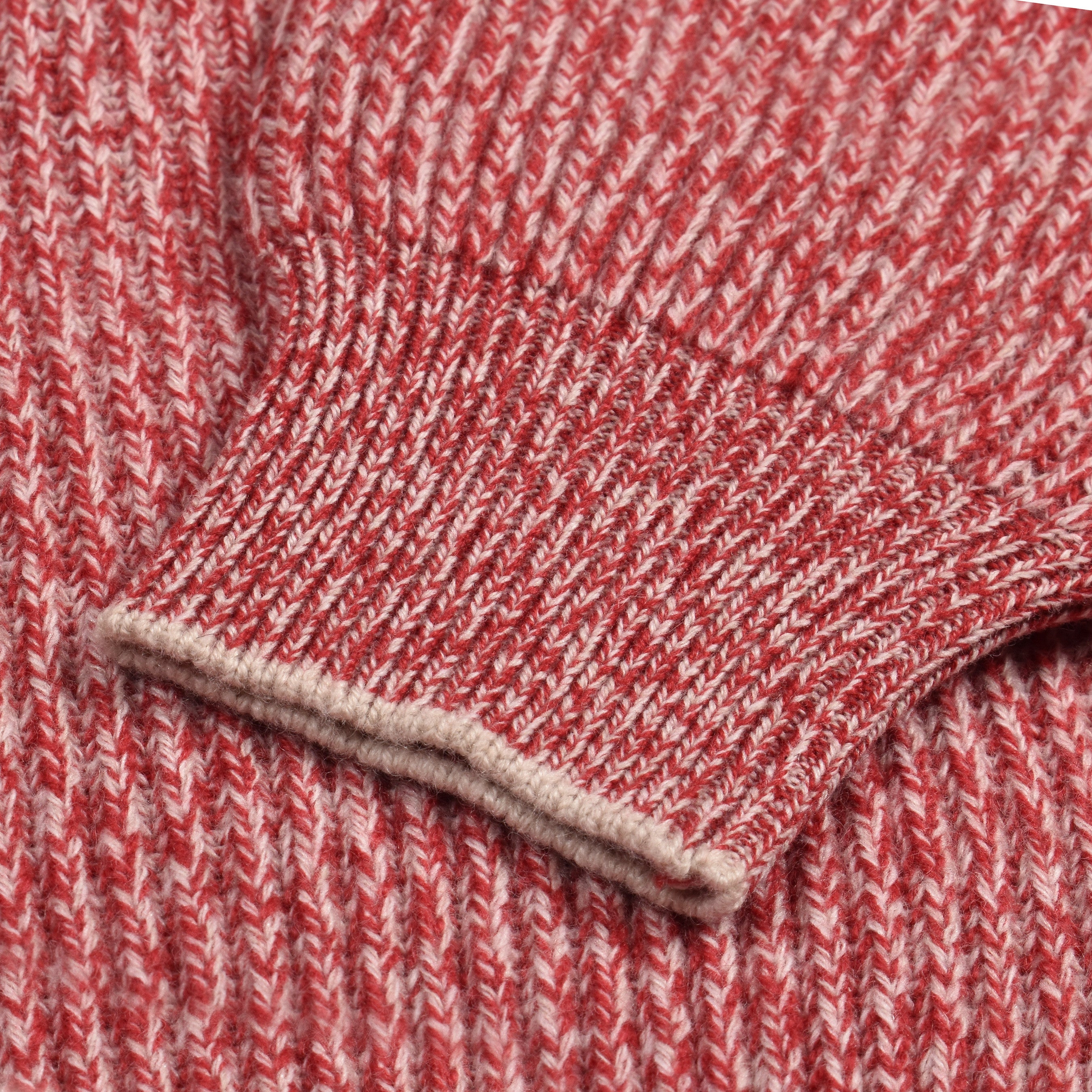 BRUNELLO CUCINELLI MEN'S TOMATO CASHMERE BLEND CREW SWEATER