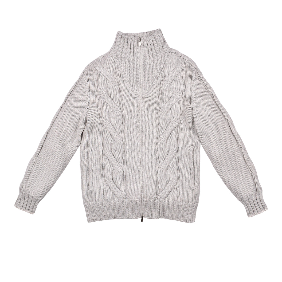 BRUNELLO CUCINELLI MEN'S 100% CASHMERE CARDIGAN STLYE CABLE KNIT PUFFER JACKET