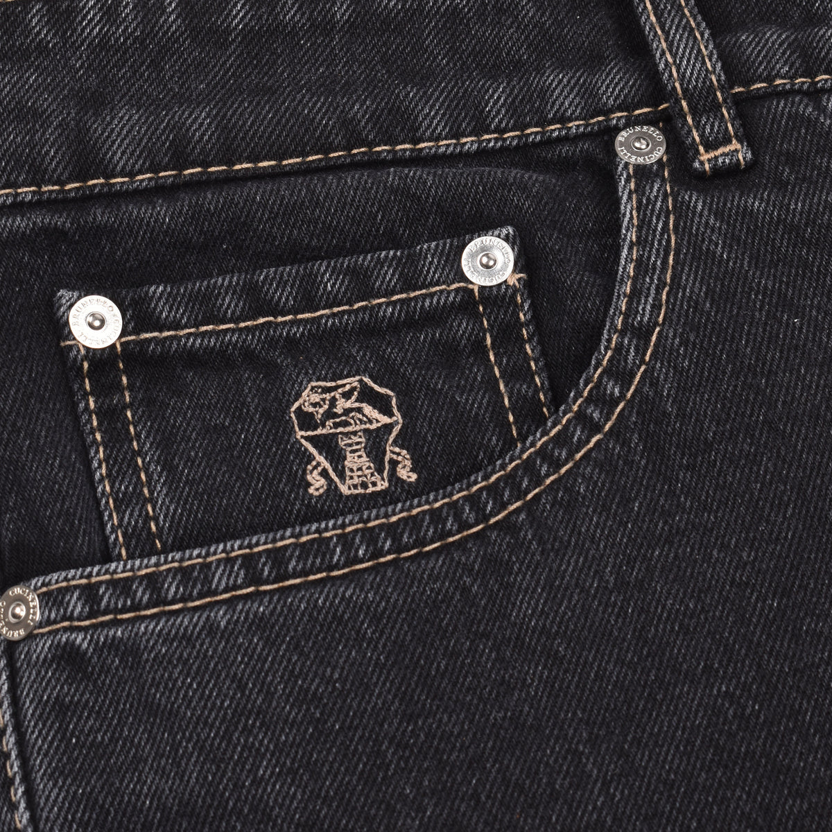 BRUNELLO CUCINELLI MEN'S DARK DENIM STRAIGHT TROUSERS