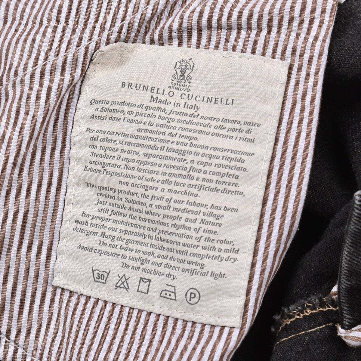 BRUNELLO CUCINELLI MEN'S DARK DENIM STRAIGHT TROUSERS