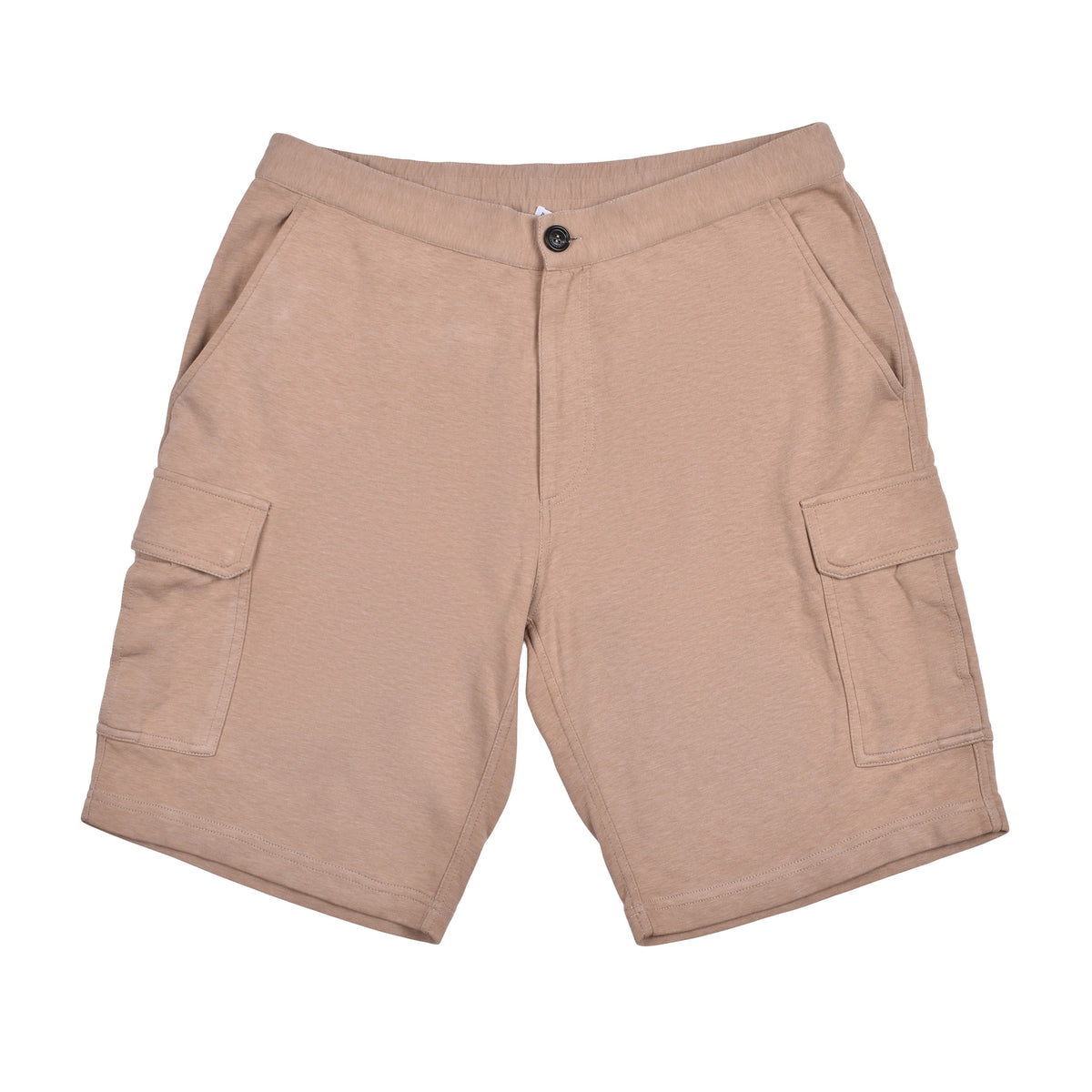 BRUNELLO CUCINELLI MEN'S BEIGE COTTON CARGO SHORTS