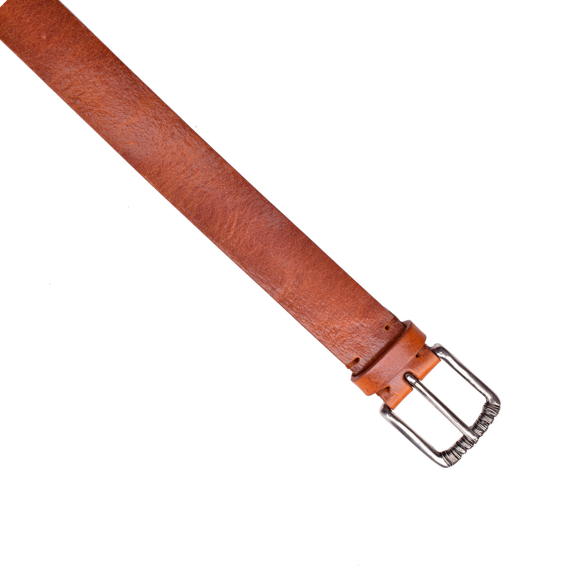 BRUNELLO CUCINELLI MEN'S BROWN LEATHER BELT