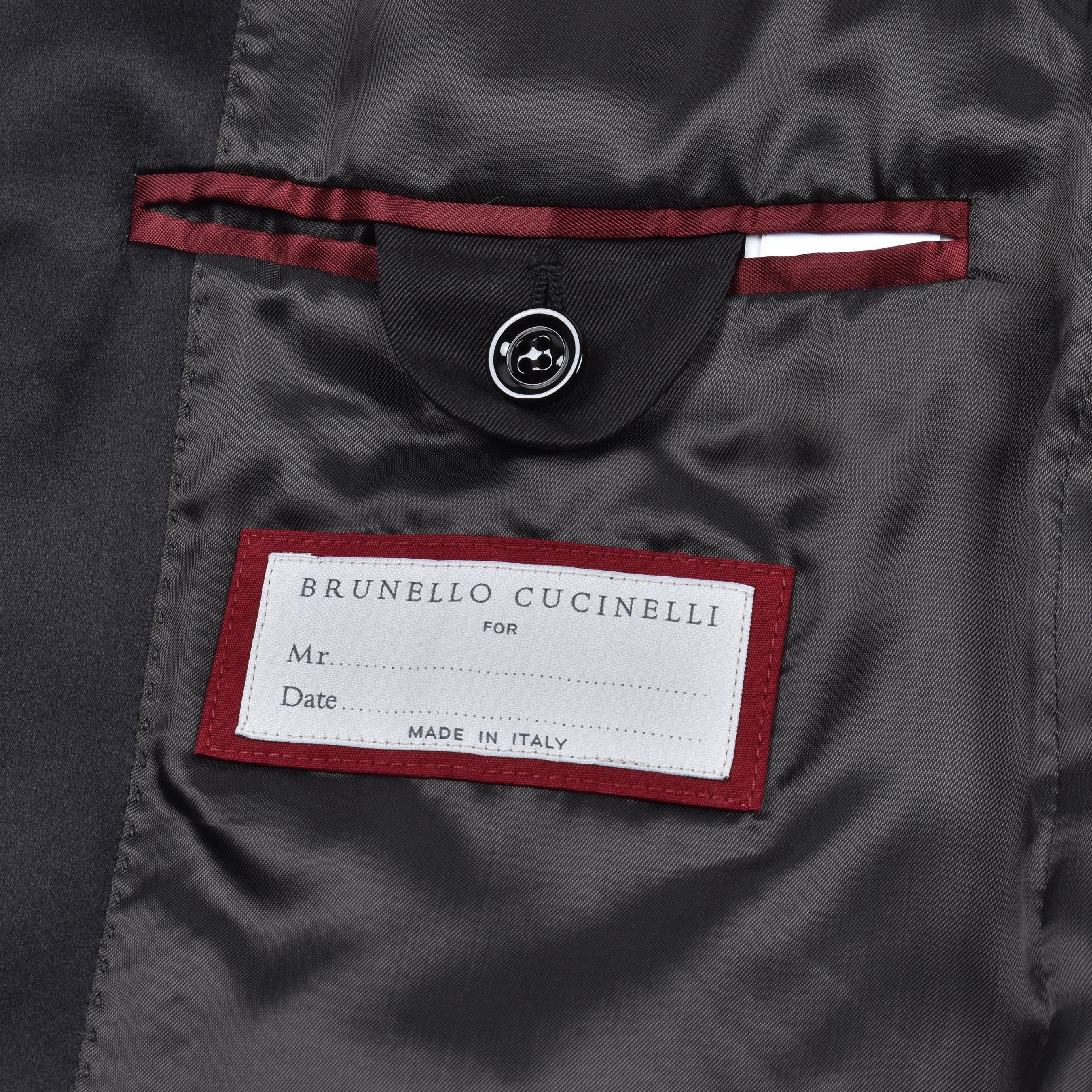 BRUNELLO CUCINELLI MEN'S BLACK SILK TUXEDO JACKET