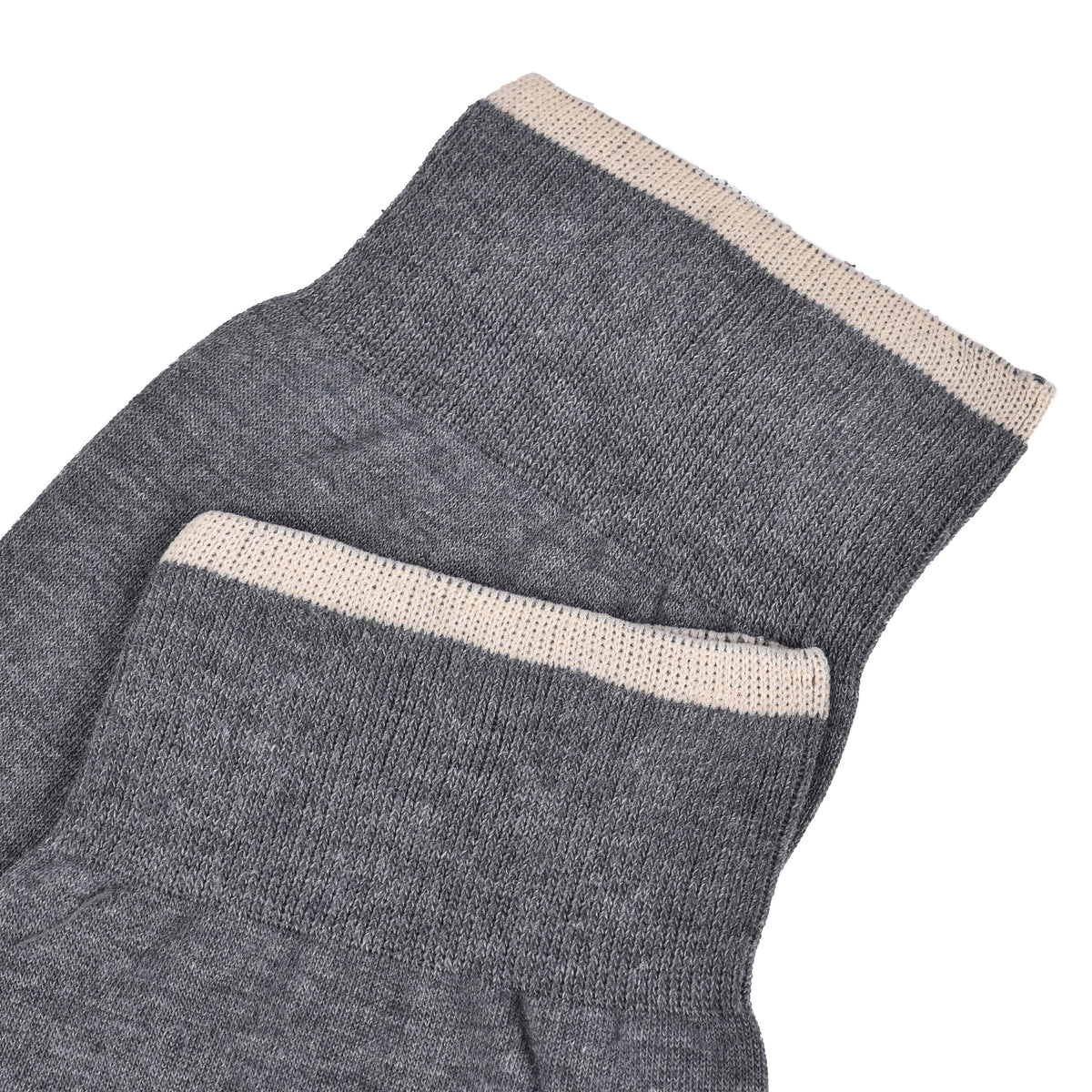 BRUNELLO CUCINELLI MEN'S GRAY COTTON KNEE HIGH SOCKS