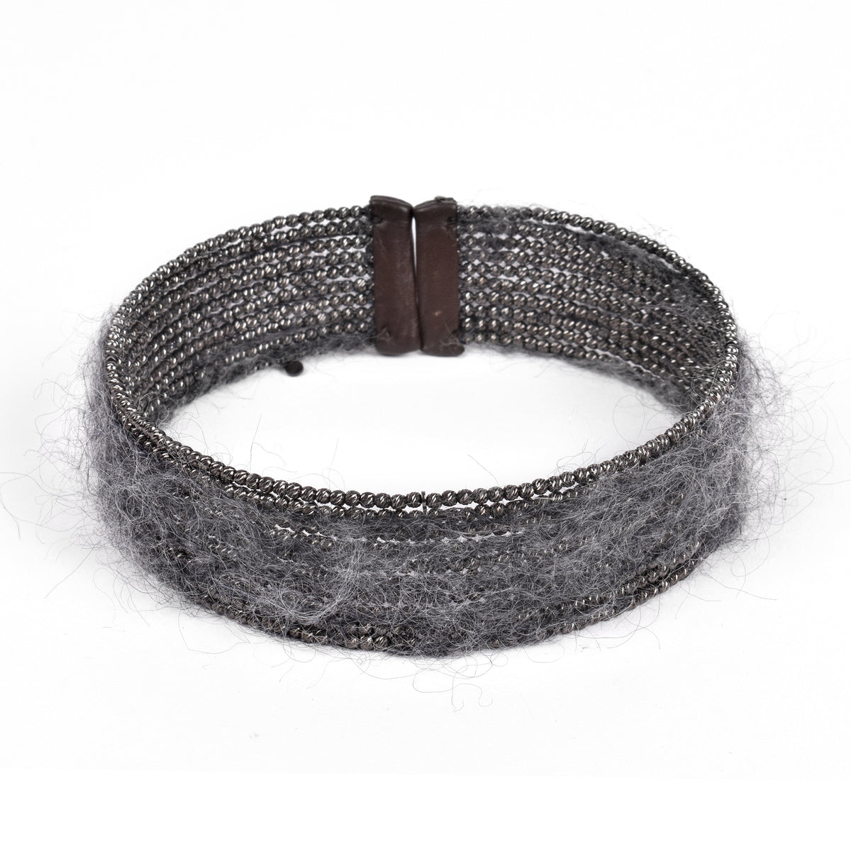 BRUNELLO CUCINELLI WOMEN'S MONILI BEAD AND WOOL CHOKER NECKLACE